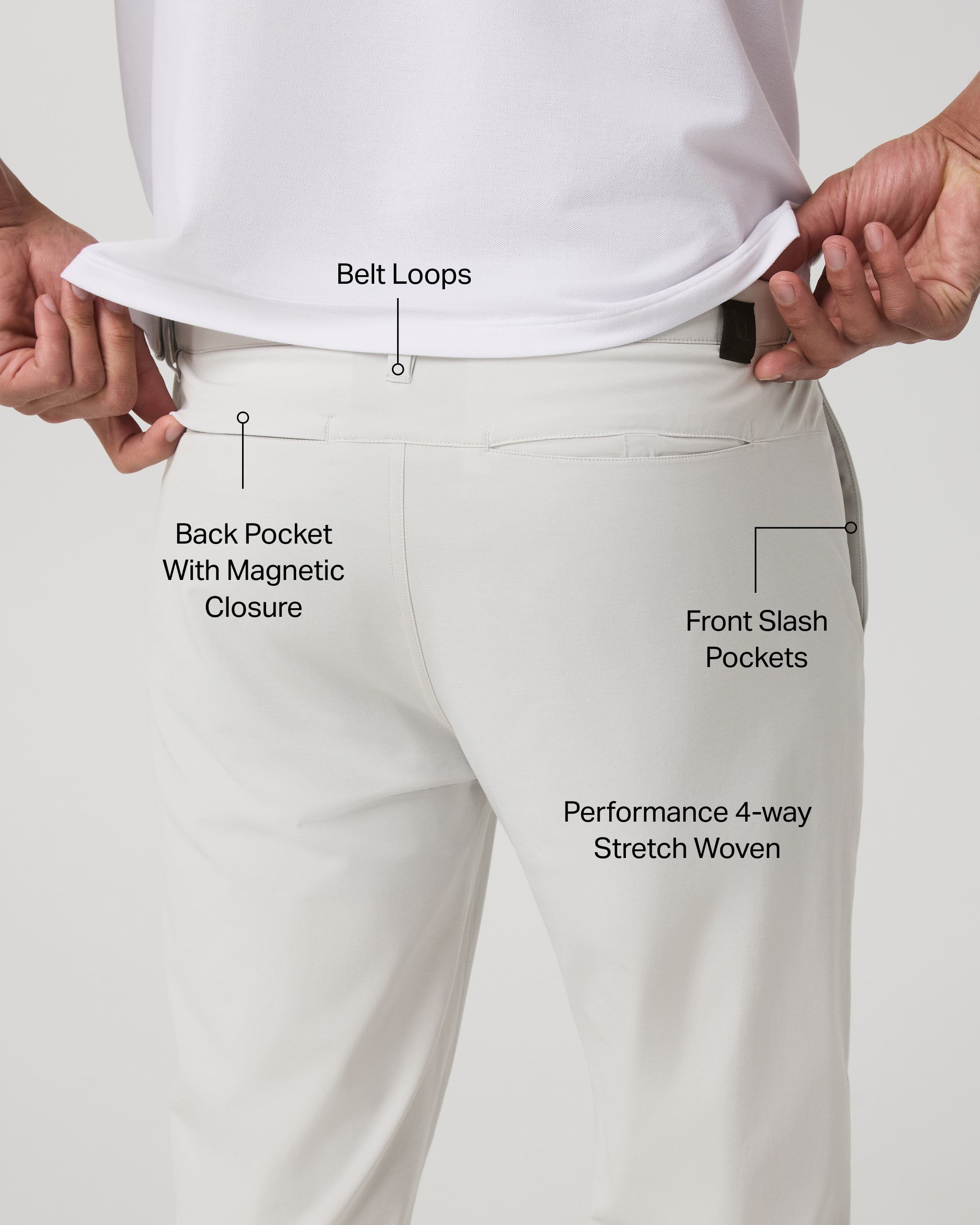 Aim Trouser Athletic Slim Fit 32 | Salt Linen Texture - Image 2