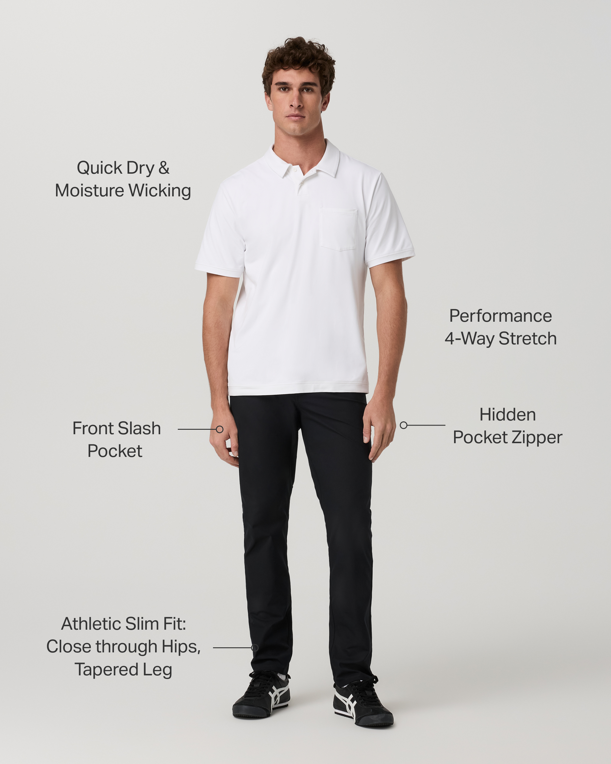 Vuori Meta™ Trouser Athletic Slim Fit 32 | Black - Image 2