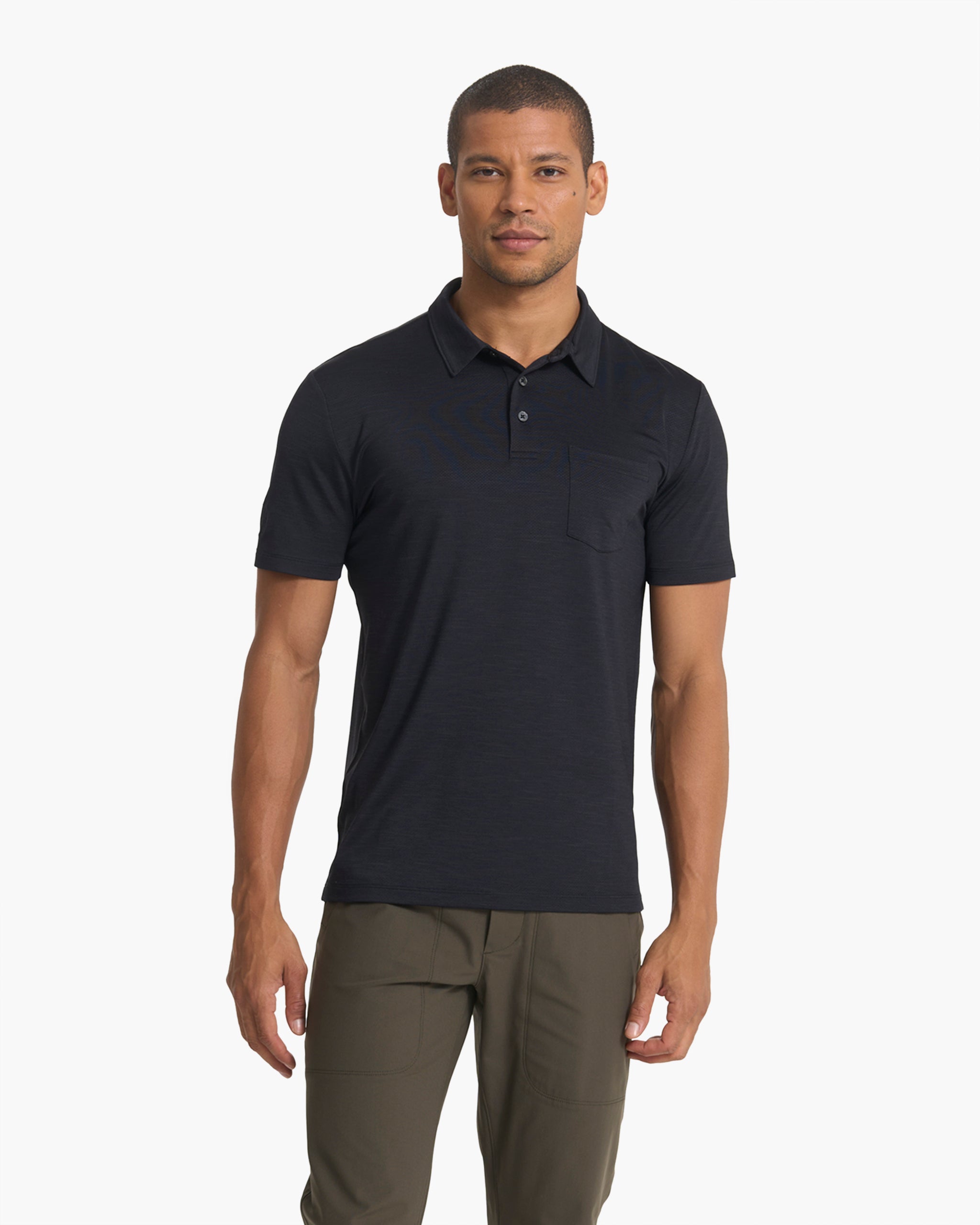 Zephyr Polo | Black Heather