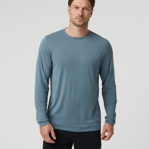 Long Sleeve Current Tech Tee | Smoke Blue