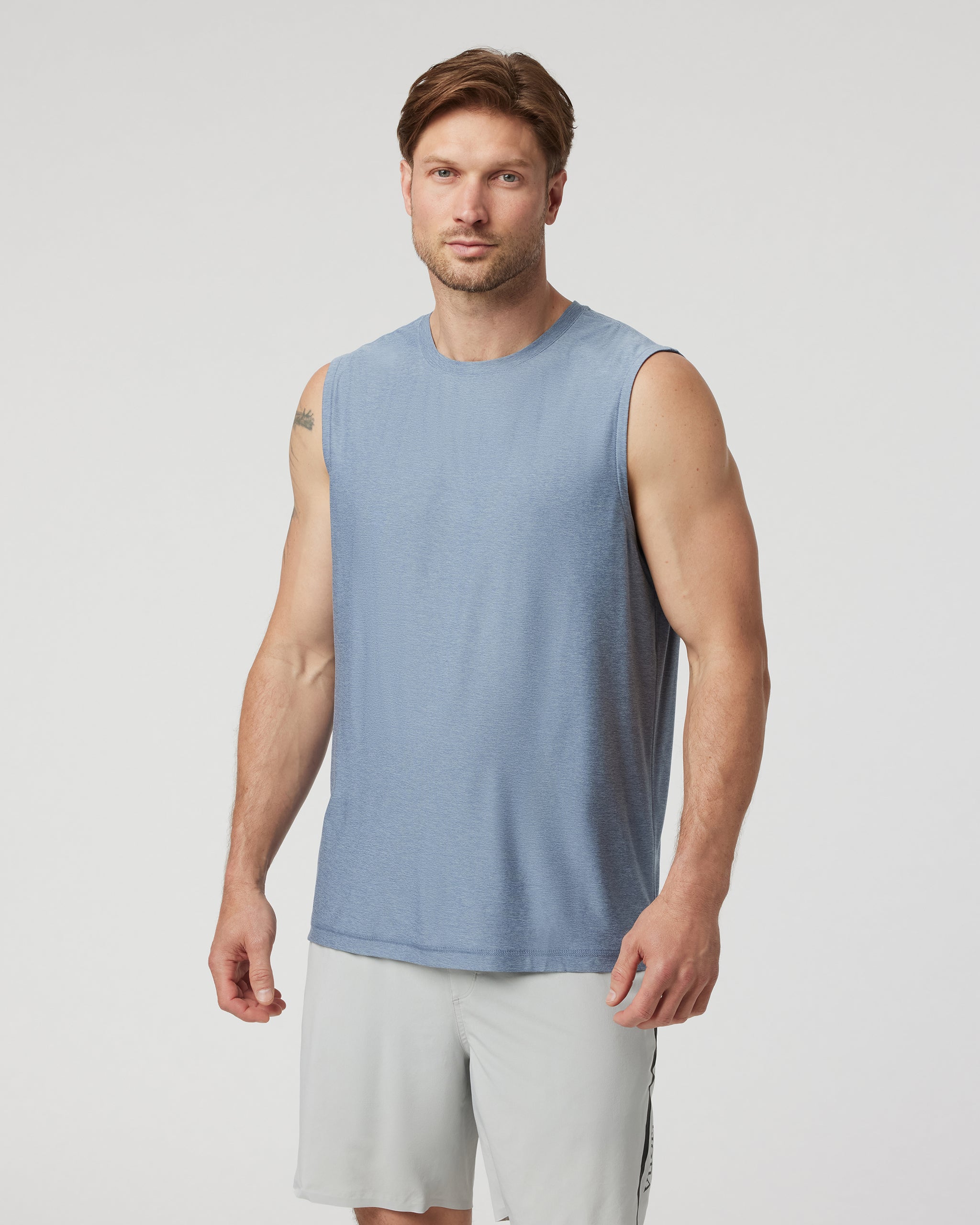 Strato Muscle Tee | Chambray Heather - Image 2
