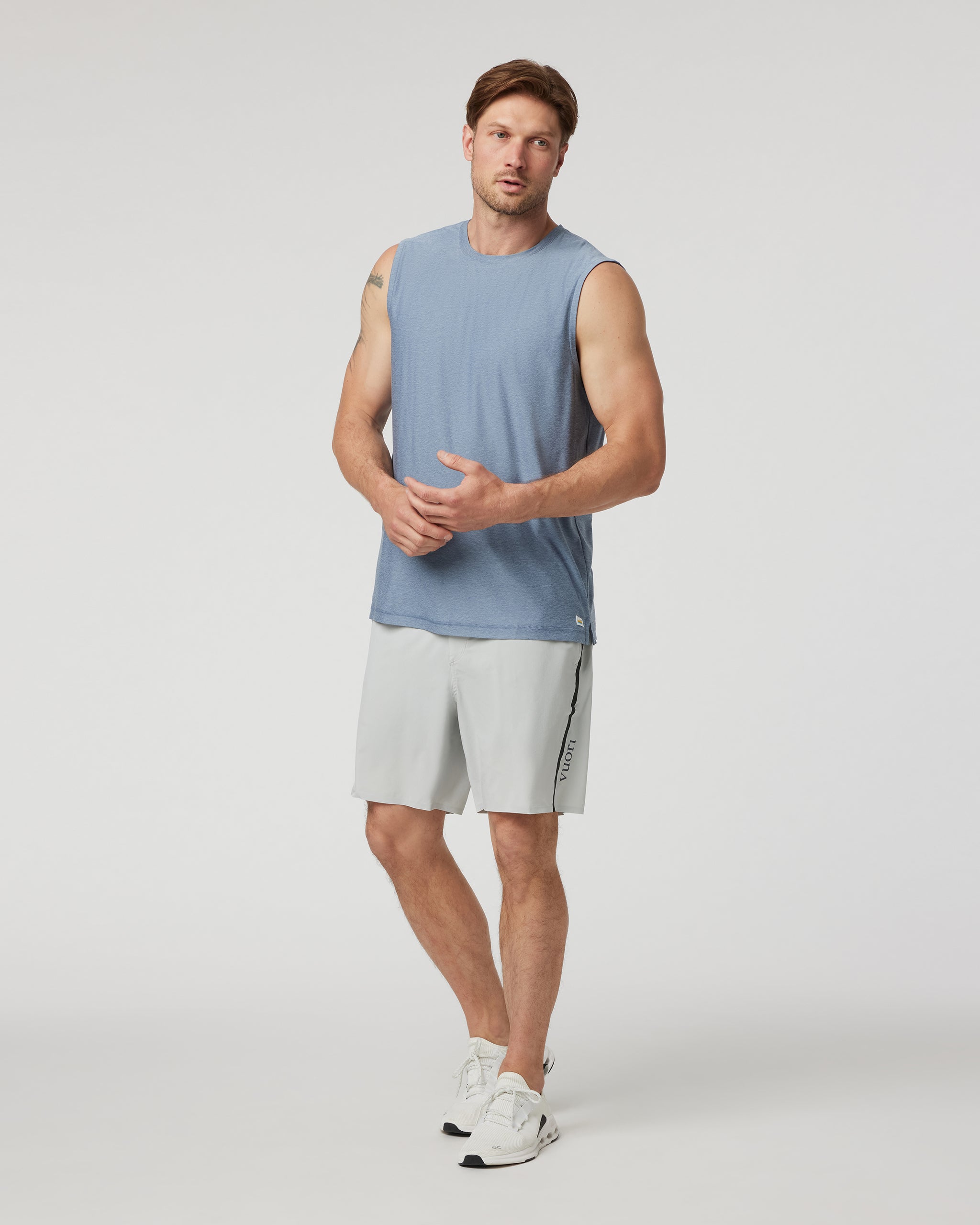 Strato Muscle Tee | Chambray Heather - Image 3