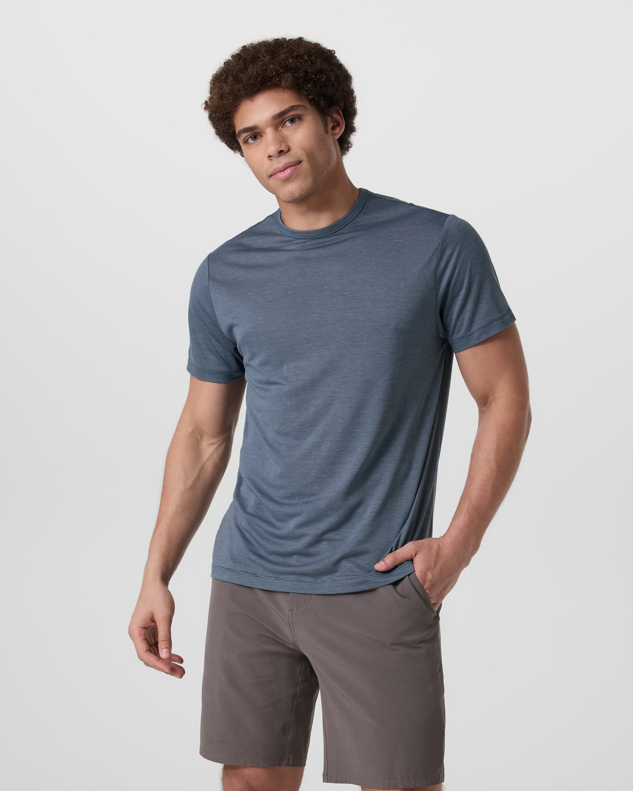 Short Sleeve Marina Stripe Tee | Navy - Image 2