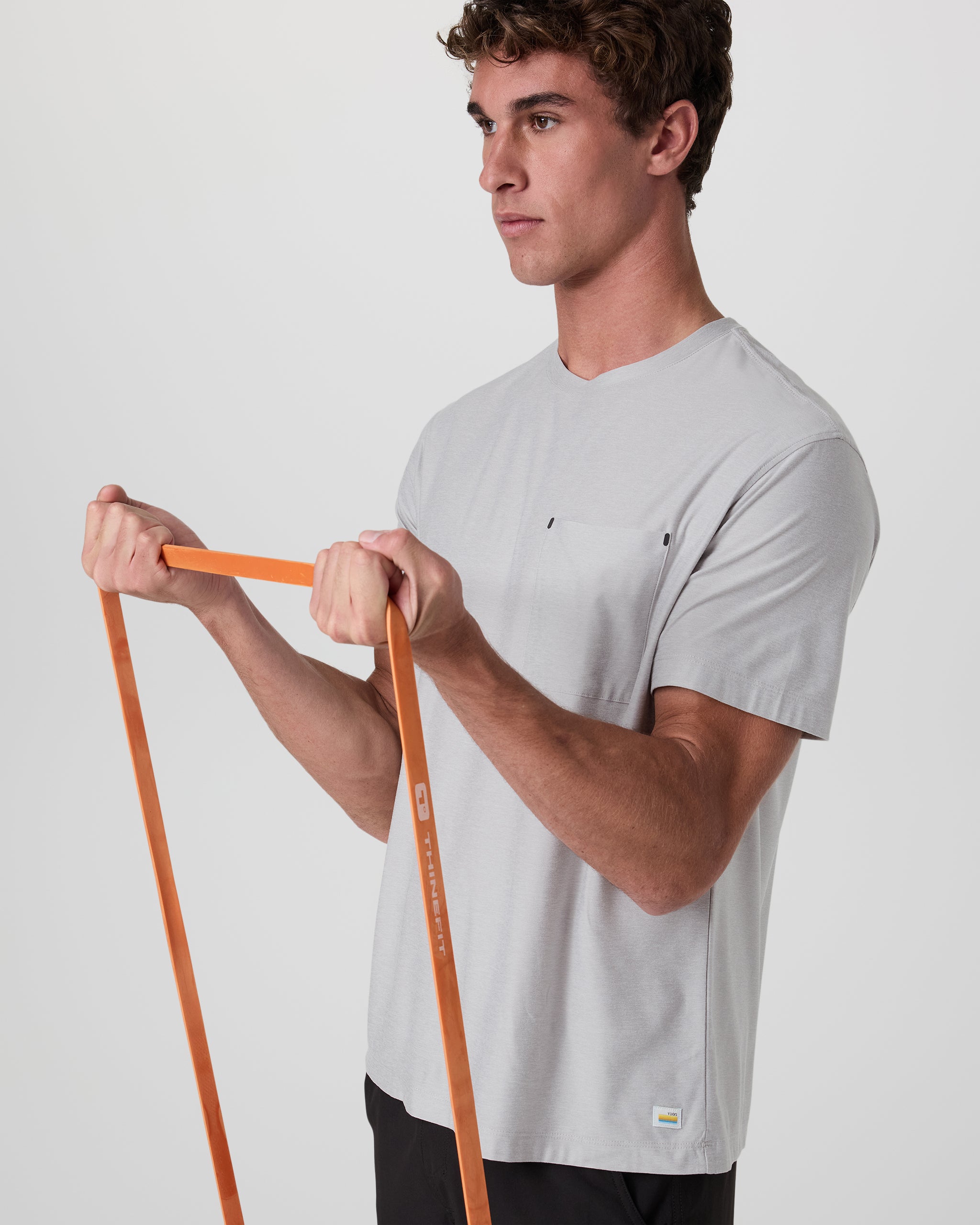 Short Sleeve Strato Pocket Tee - Relaxed Fit | Platinum Heather - Image 2