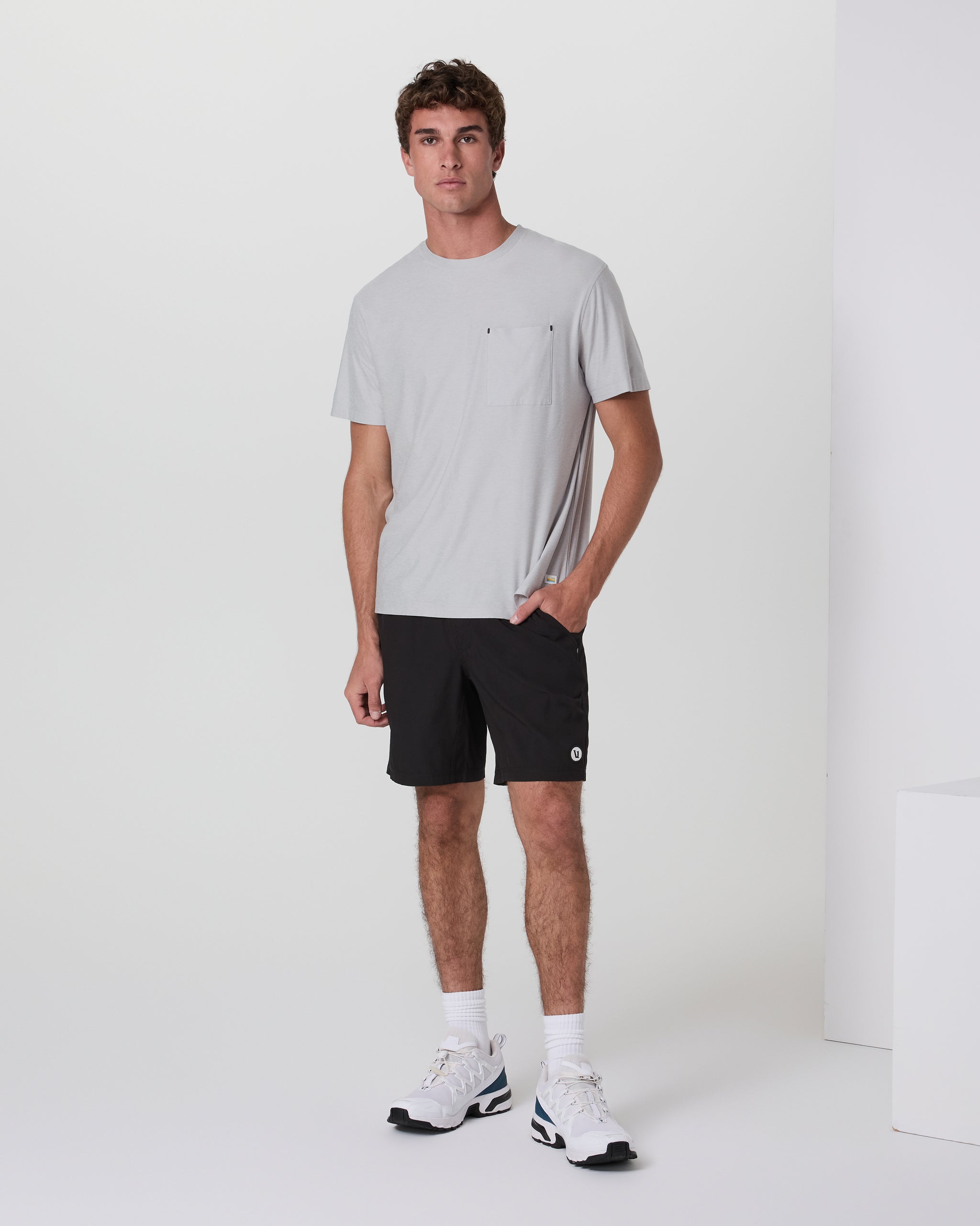 Short Sleeve Strato Pocket Tee - Relaxed Fit | Platinum Heather - Image 4