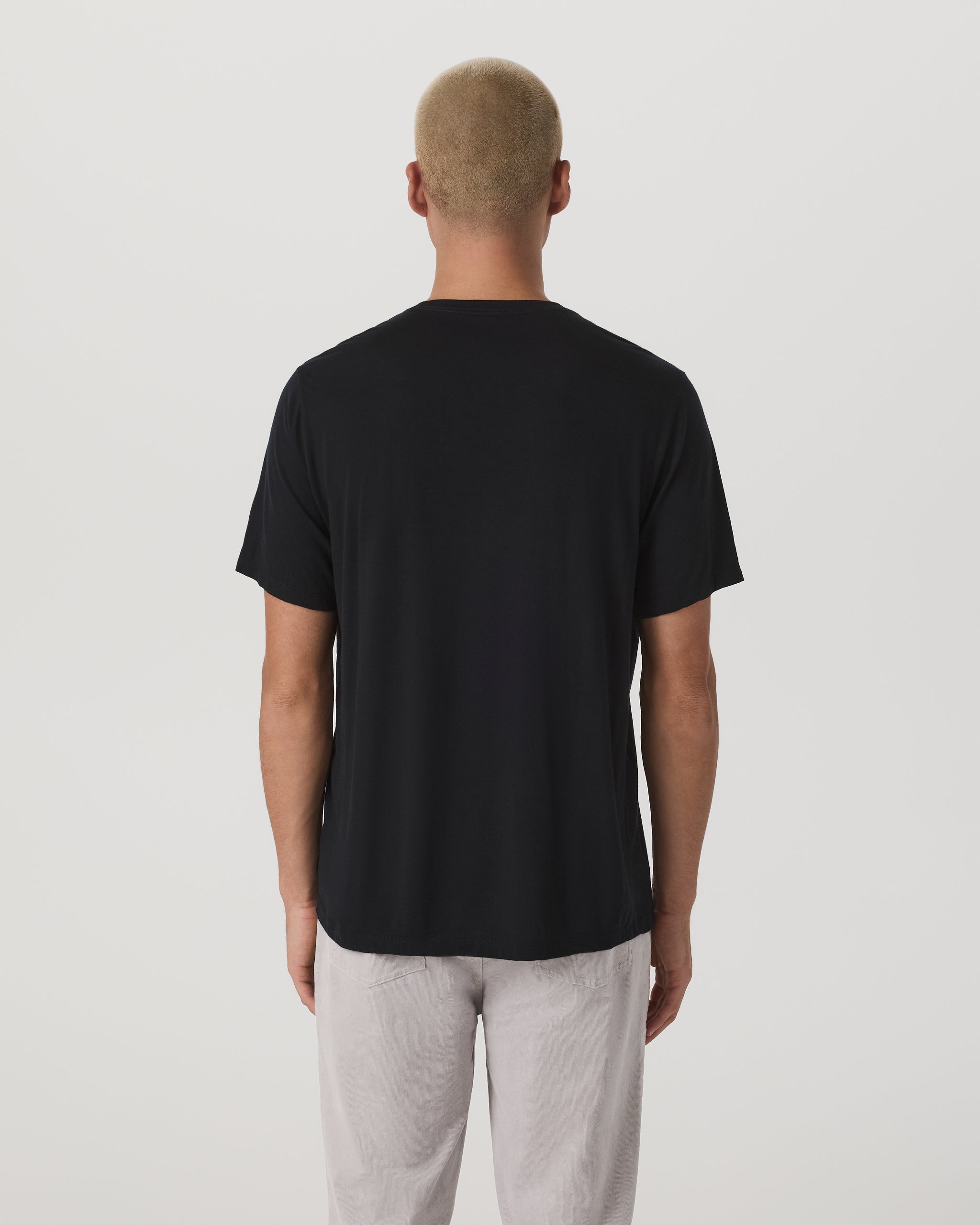Short Sleeve Merino Wool Tee | Black - Image 3