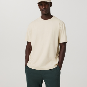 Short Sleeve Vuori Heavyweight Tee - Relaxed Fit | Buttermilk Heather