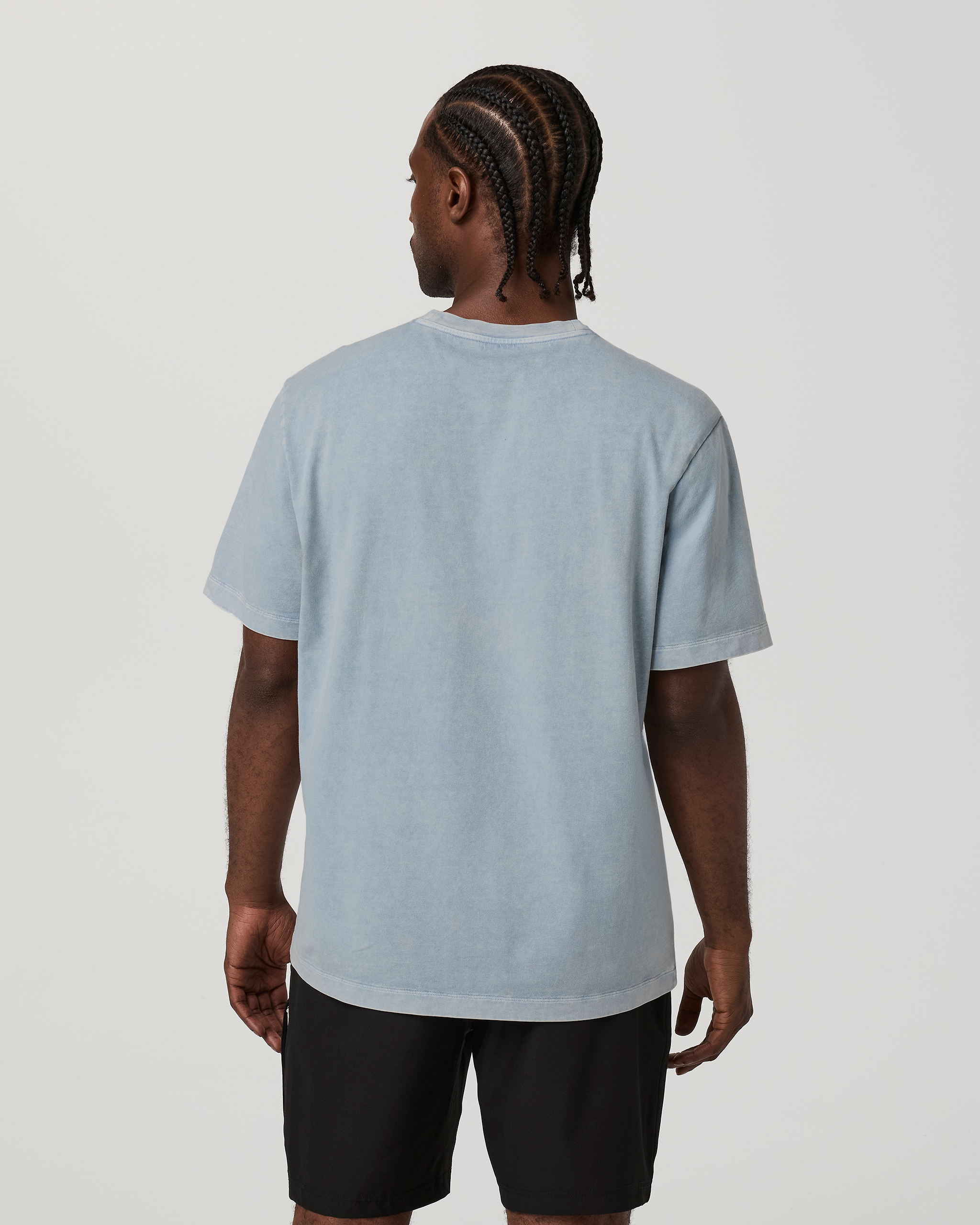 Short Sleeve Vuori Heavyweight Tee - Relaxed Fit | Raindrop Garment Dye - Image 3