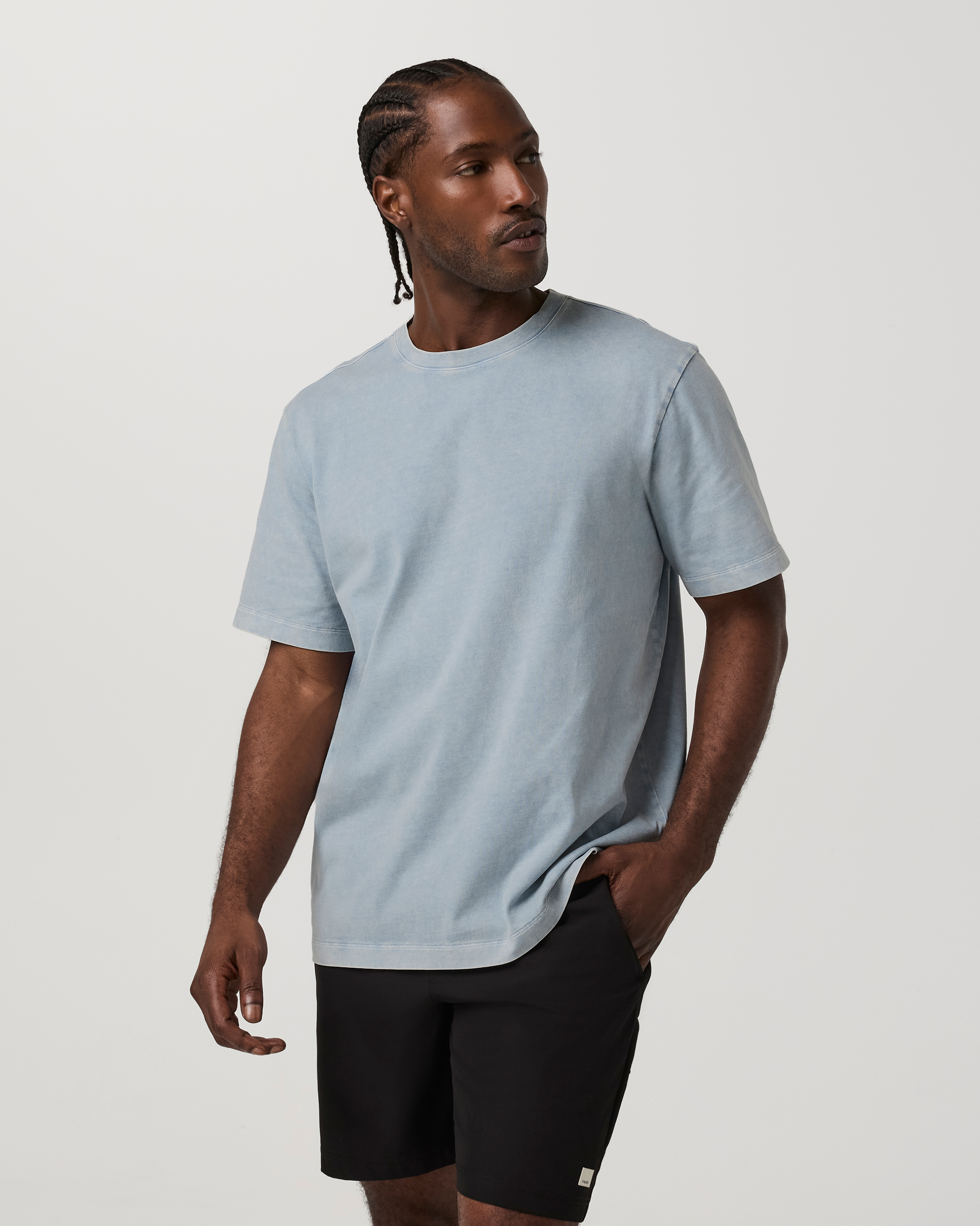 Short Sleeve Vuori Heavyweight Tee - Relaxed Fit | Raindrop Garment Dye