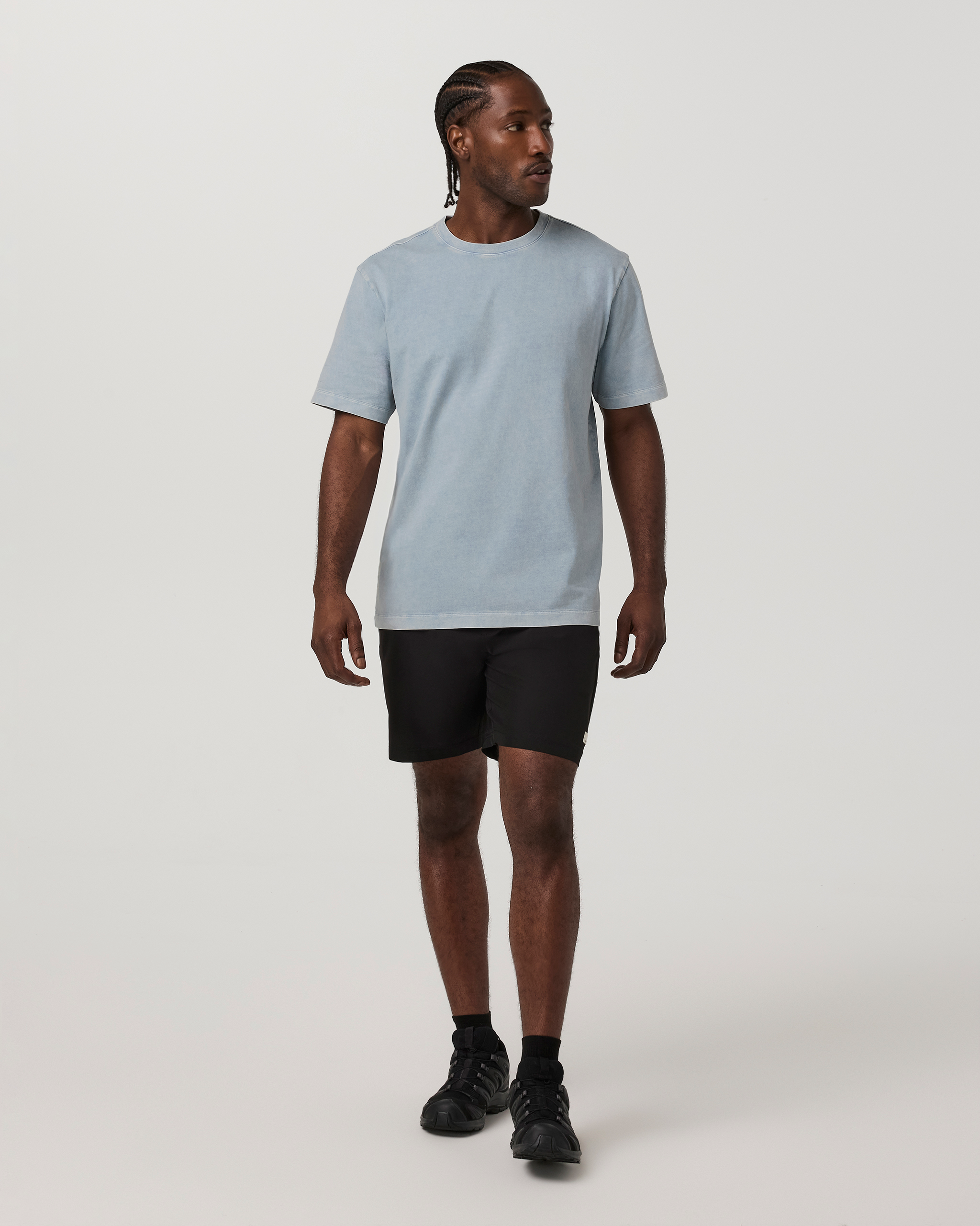 Short Sleeve Vuori Heavyweight Tee - Relaxed Fit | Raindrop Garment Dye - Image 4