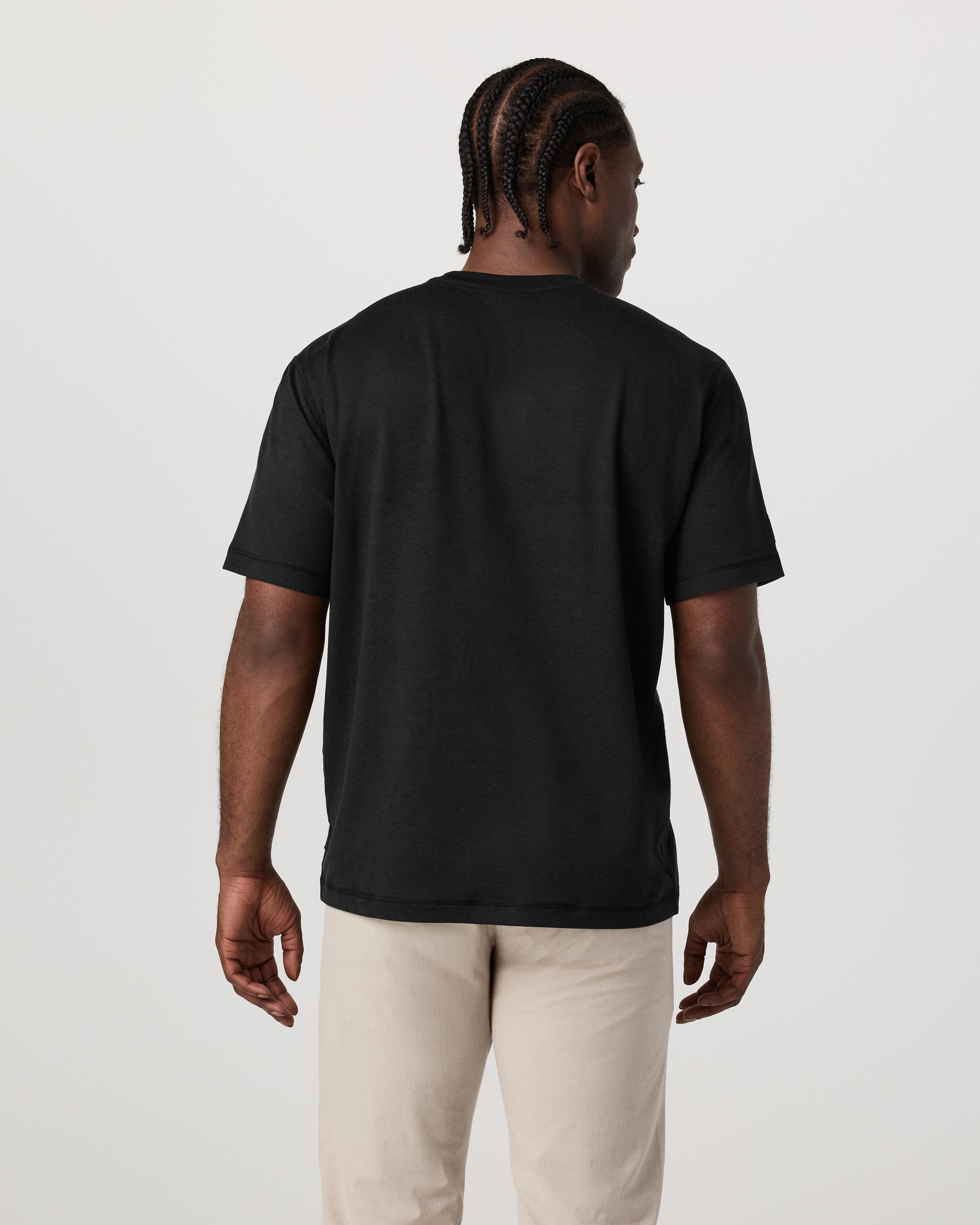 Short Sleeve Ponto Tee - Relaxed Fit | Black Heather - Image 3