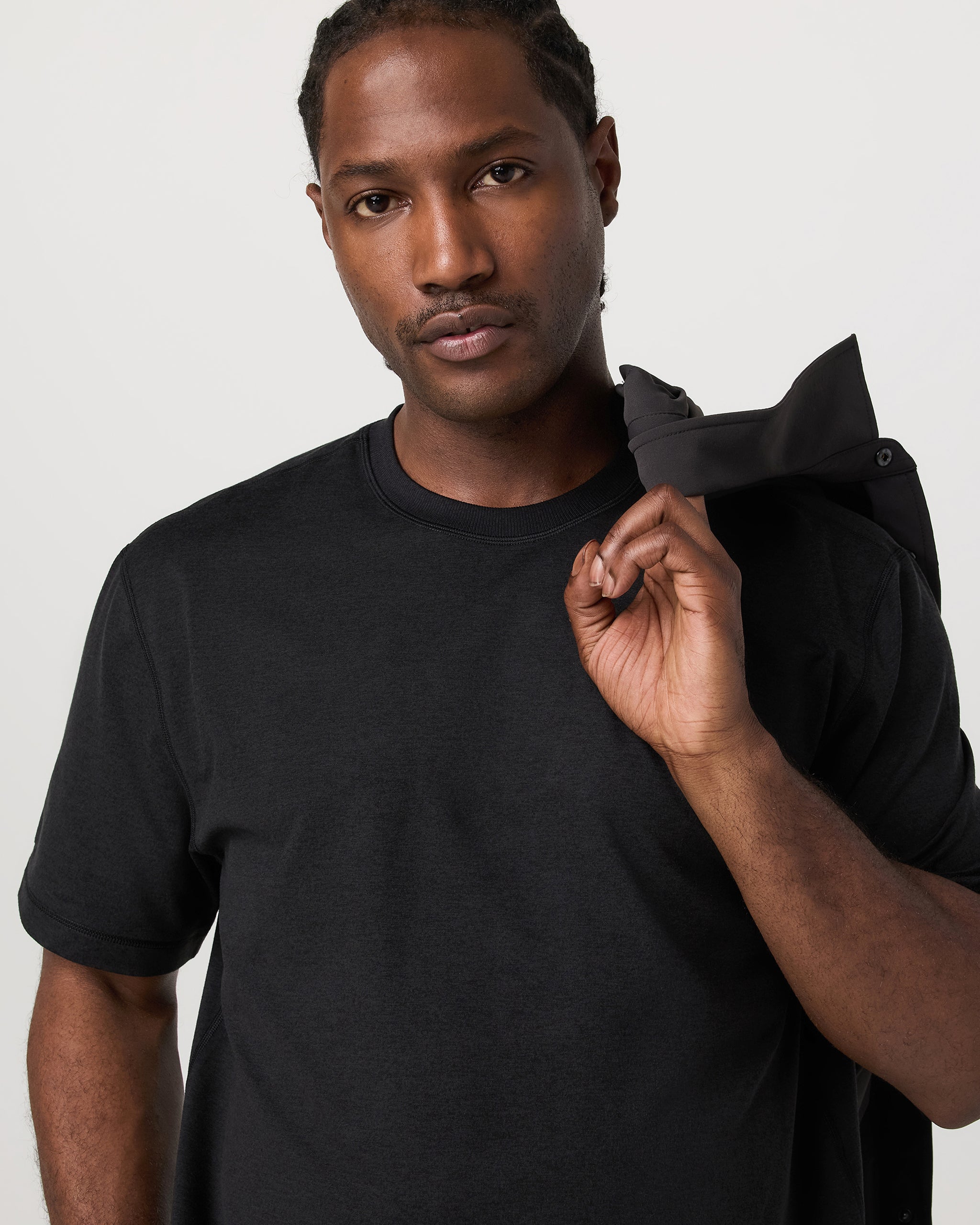 Short Sleeve Ponto Tee - Relaxed Fit | Black Heather