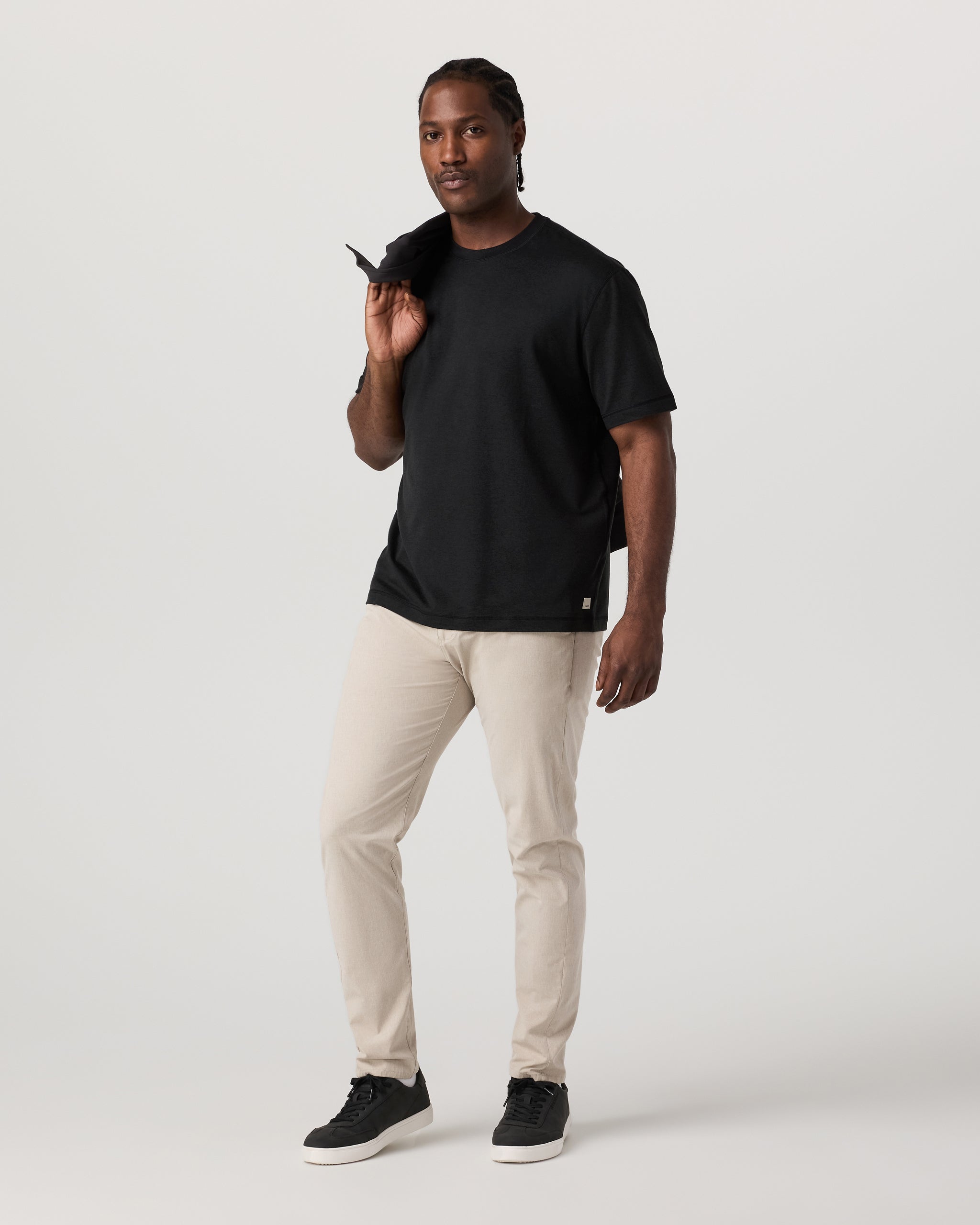 Short Sleeve Ponto Tee - Relaxed Fit | Black Heather - Image 5