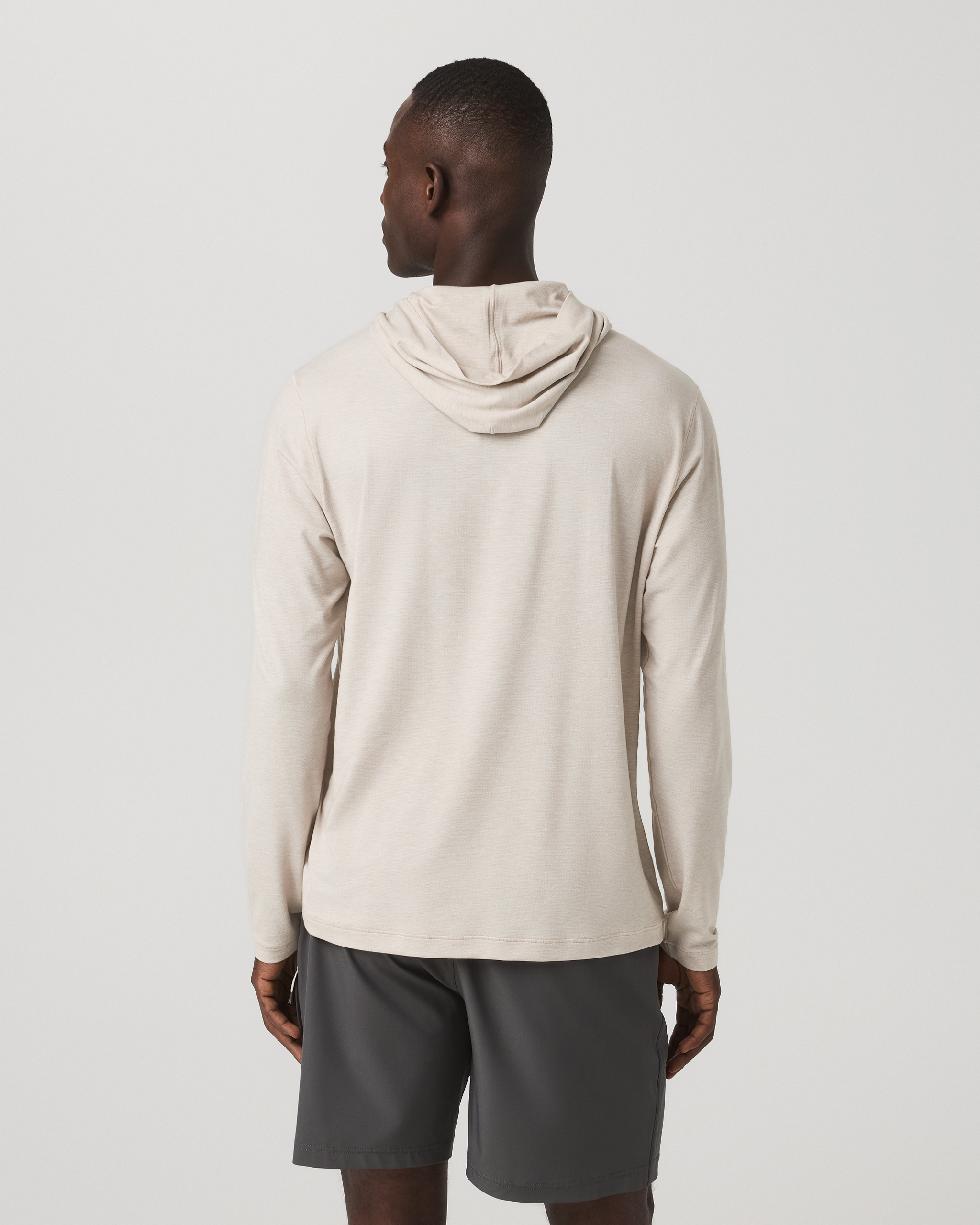 Long Sleeve Everyday Fitness Hoodie | Oatmeal Heather - Image 5