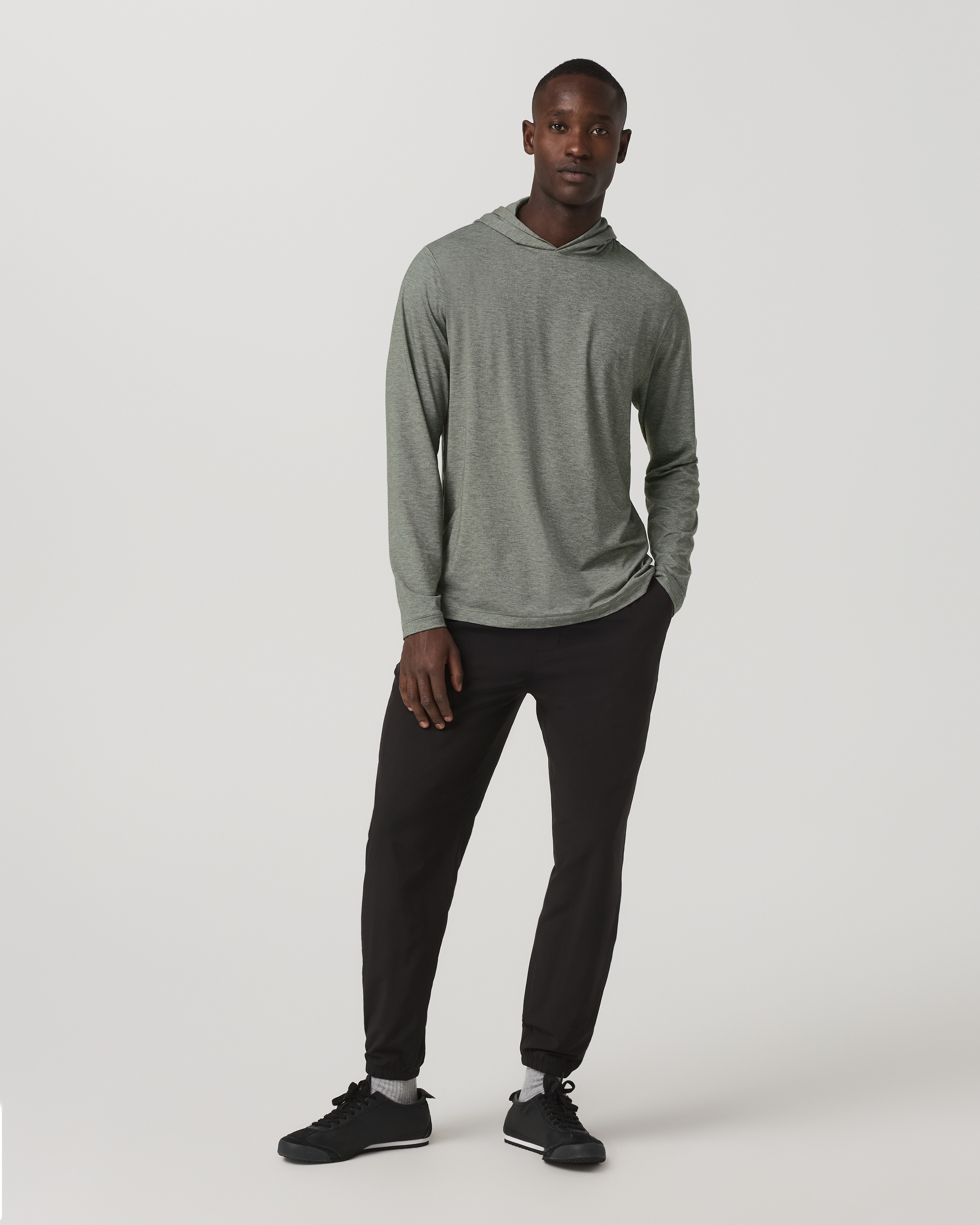 Long Sleeve Everyday Fitness Hoodie | River Rock Heather - Image 5
