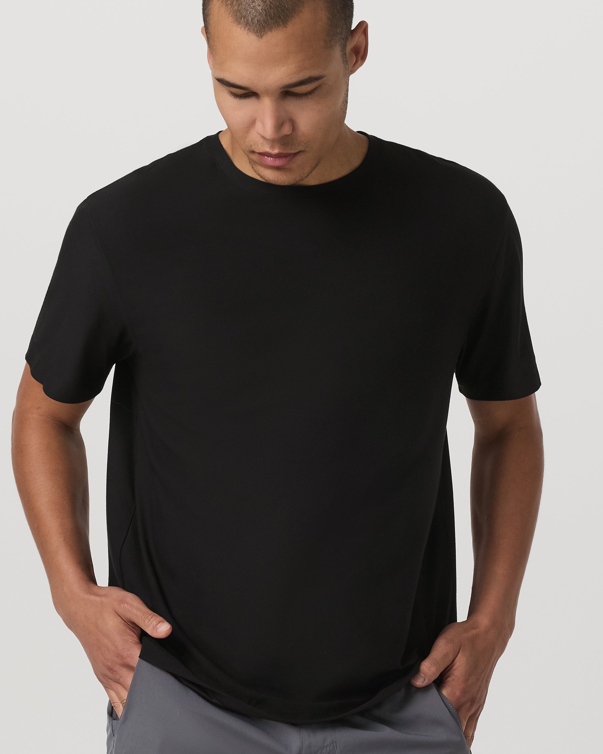 Short Sleeve Strato Tech Tee - Relaxed Fit | Black - Image 5