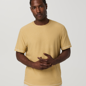 Short Sleeve Strato Tech Tee - Contrast | Golden Brown Heather
