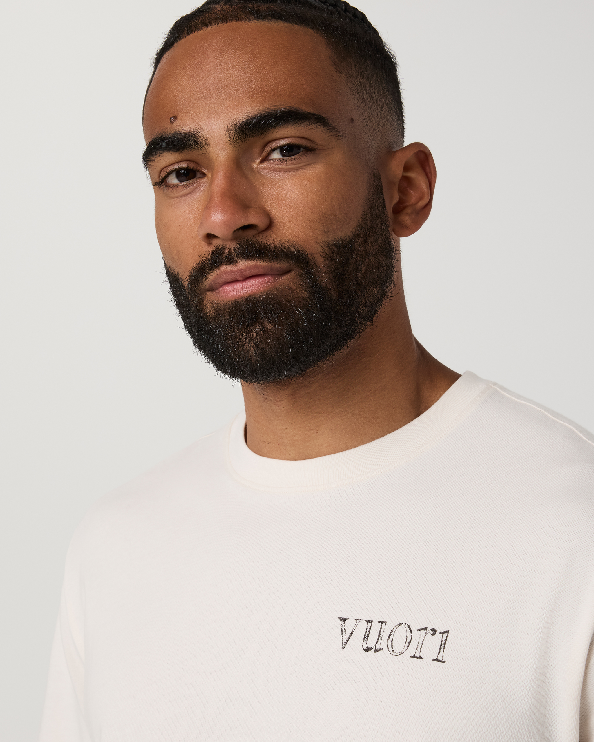 Short Sleeve Heavyweight Cotton Graphic Tee | Ivory - Image 2