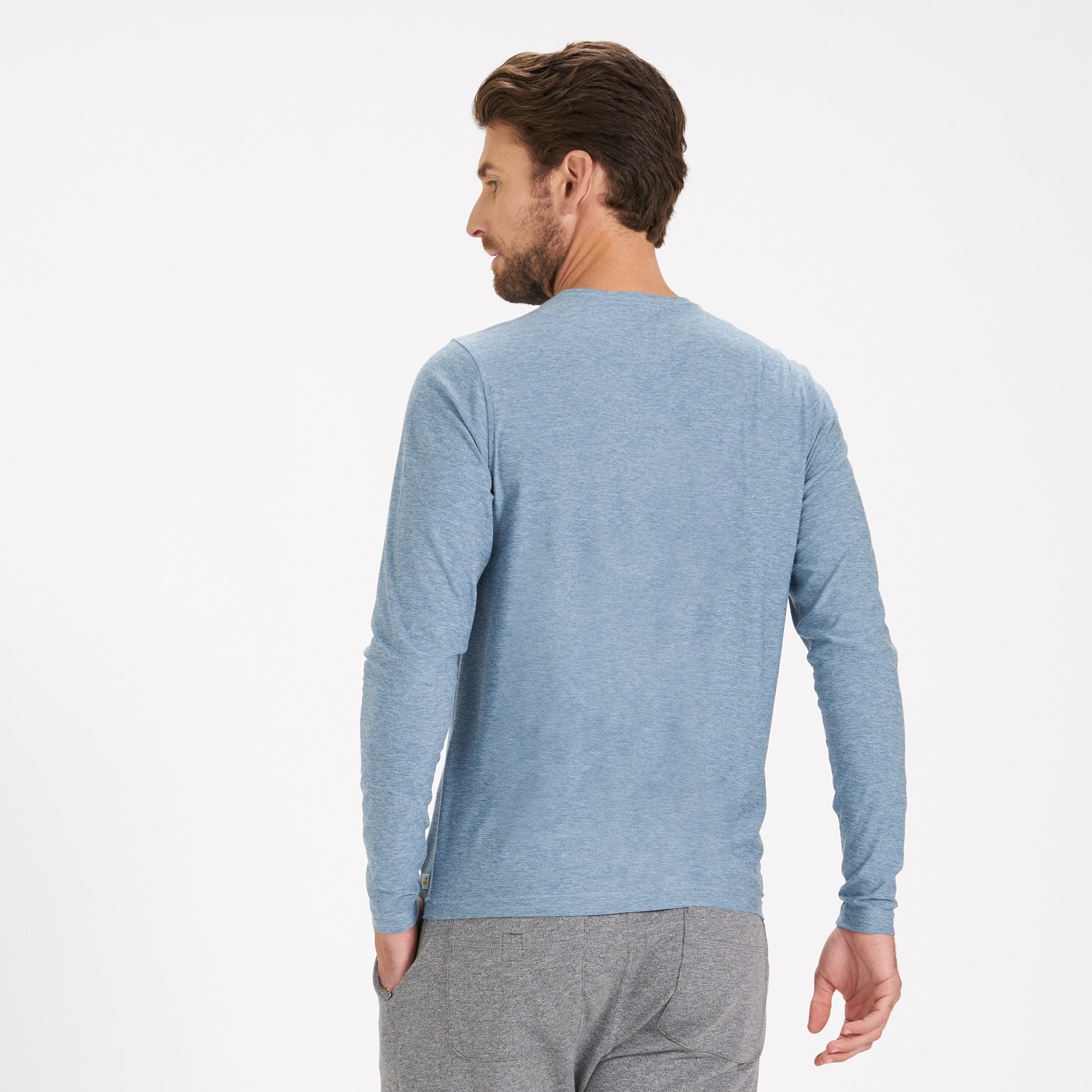 Long Sleeve Strato Tech Tee | Cloud Heather - Image 2