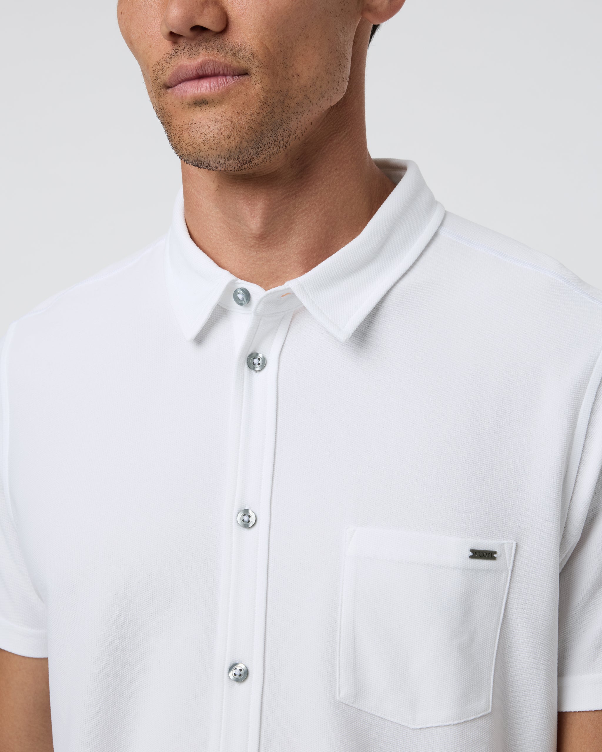 Short Sleeve Ace Button Down | White - Image 2