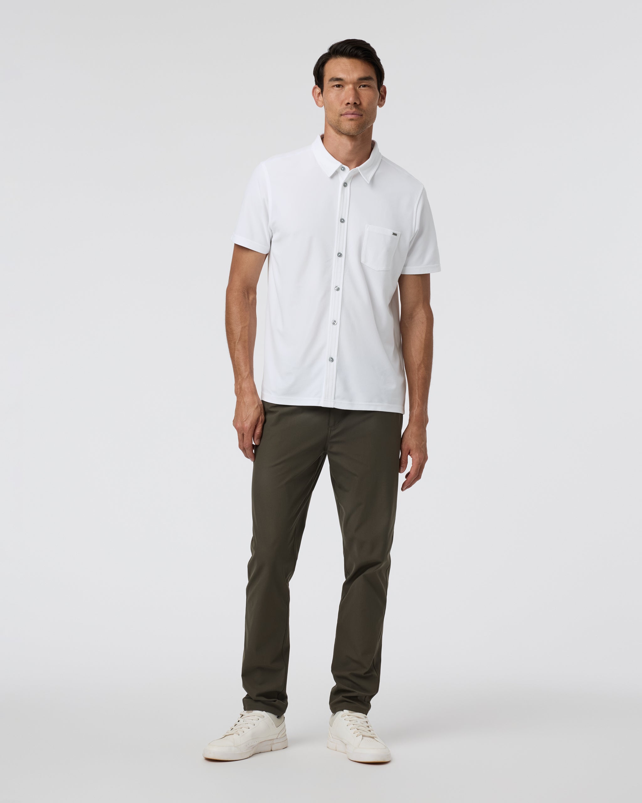Short Sleeve Ace Button Down | White - Image 5