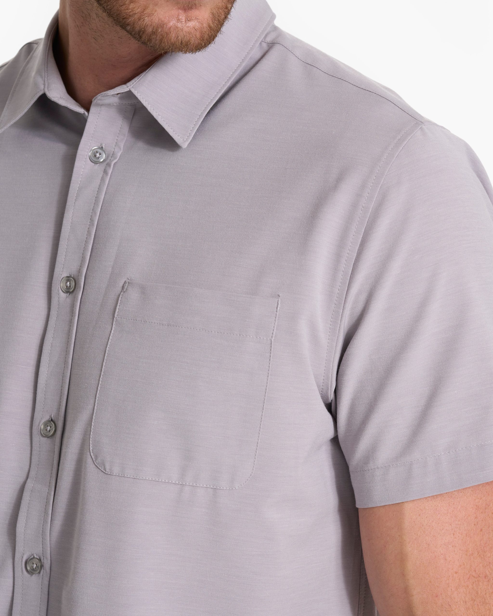 Short Sleeve Bridge Button Down | Fog - Image 2