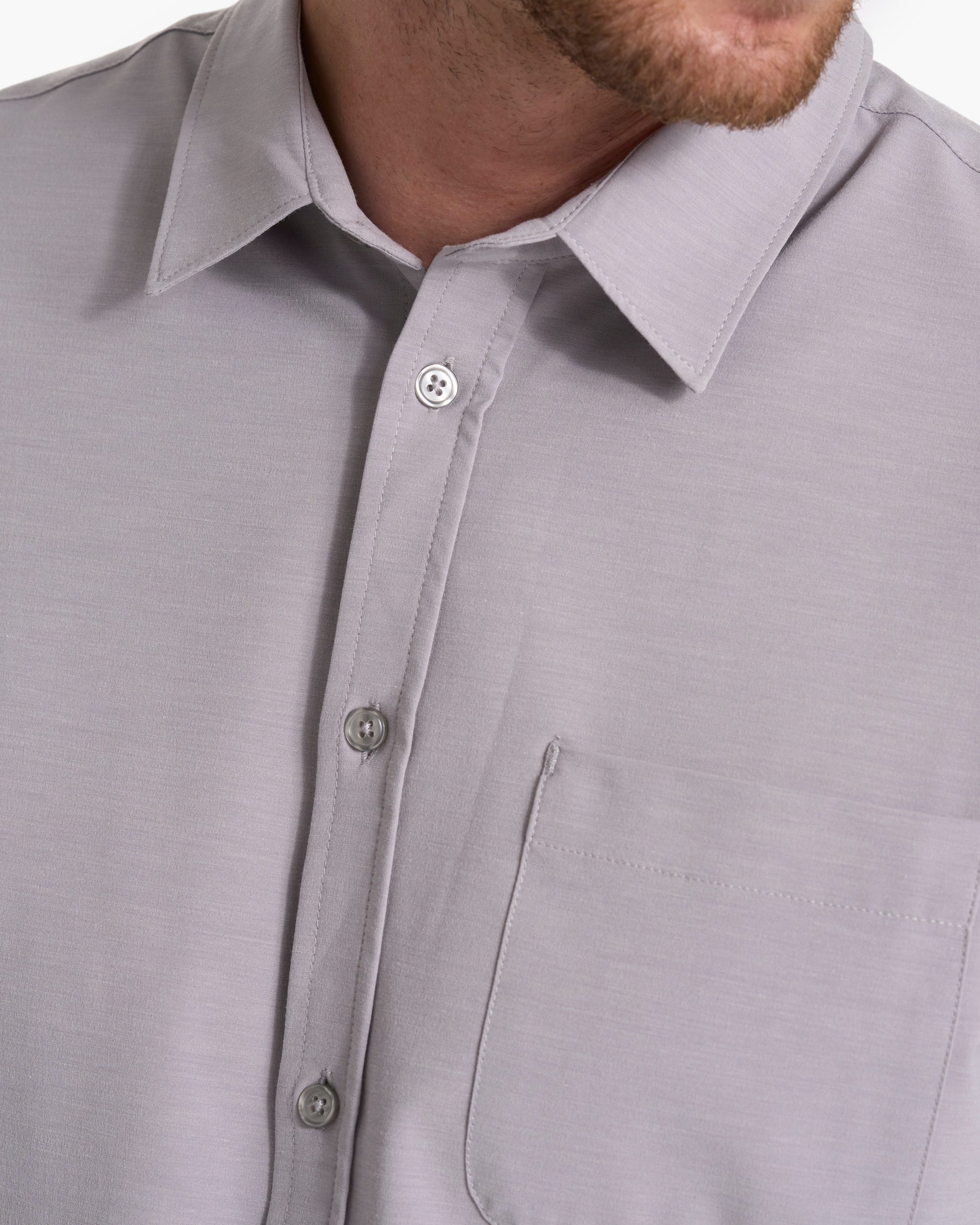 Short Sleeve Bridge Button Down | Fog - Image 5