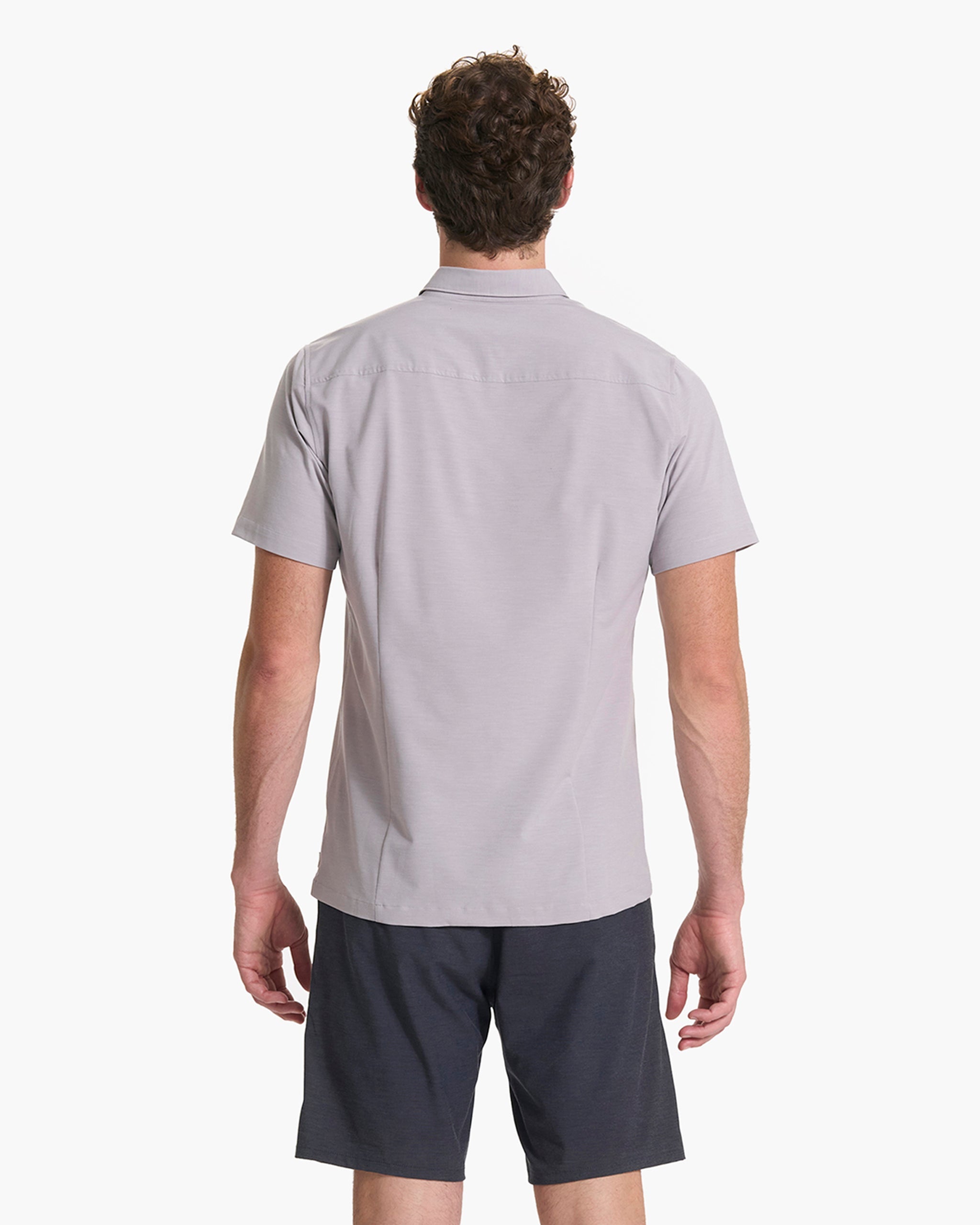 Short Sleeve Bridge Button Down | Fog - Image 3