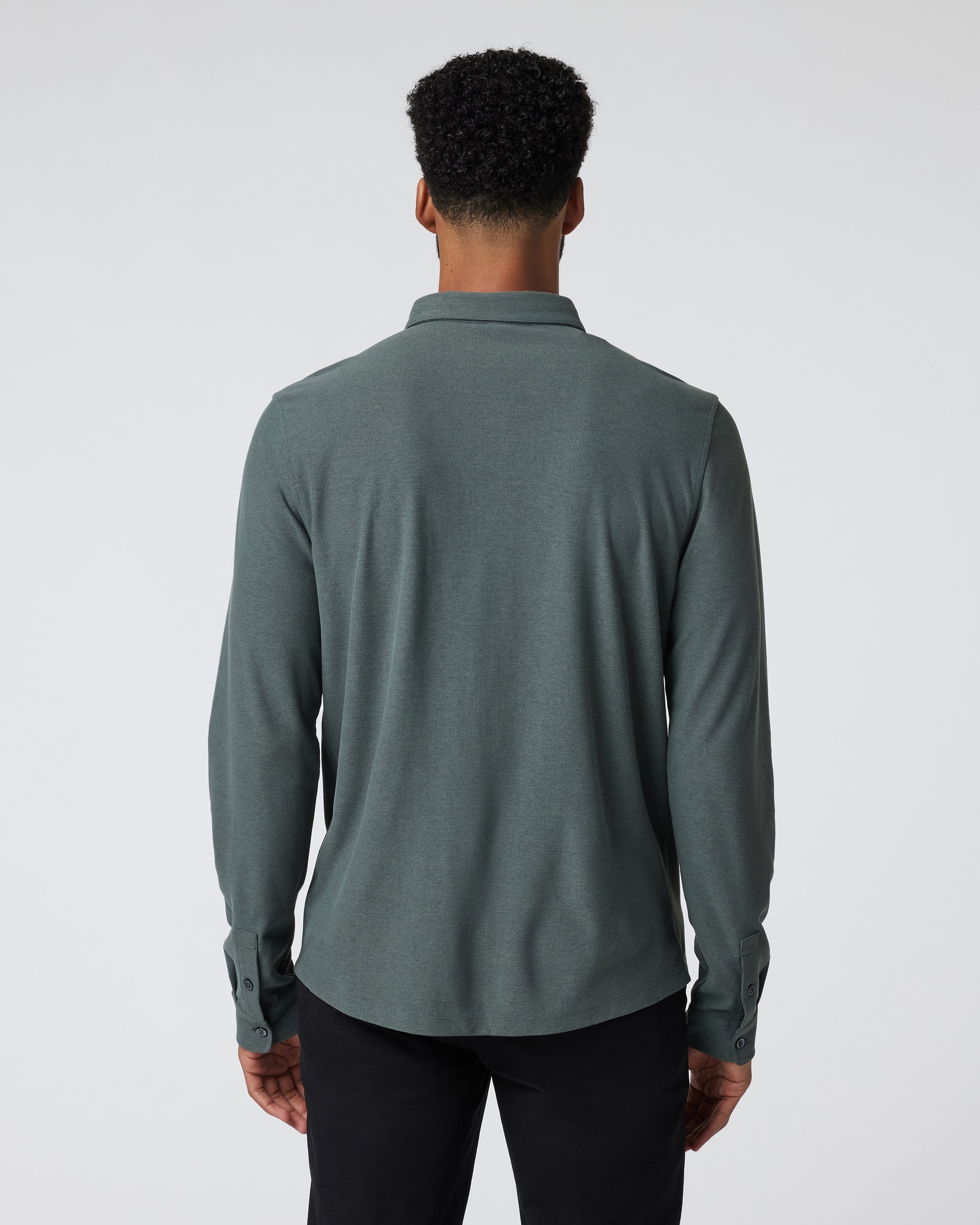 Long Sleeve Ace Button-Down | Smoked Beryl - Image 3
