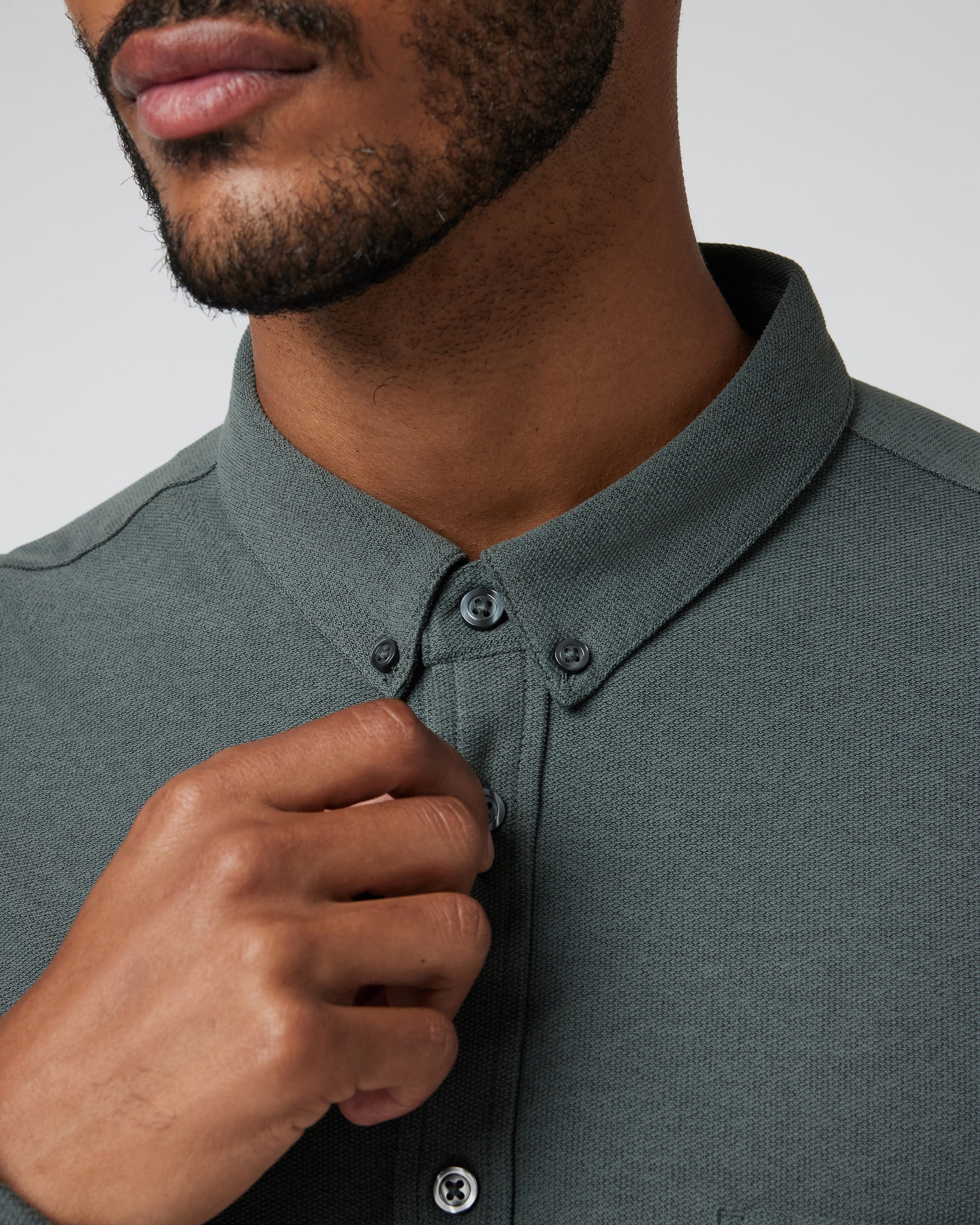 Long Sleeve Ace Button-Down | Smoked Beryl - Image 2