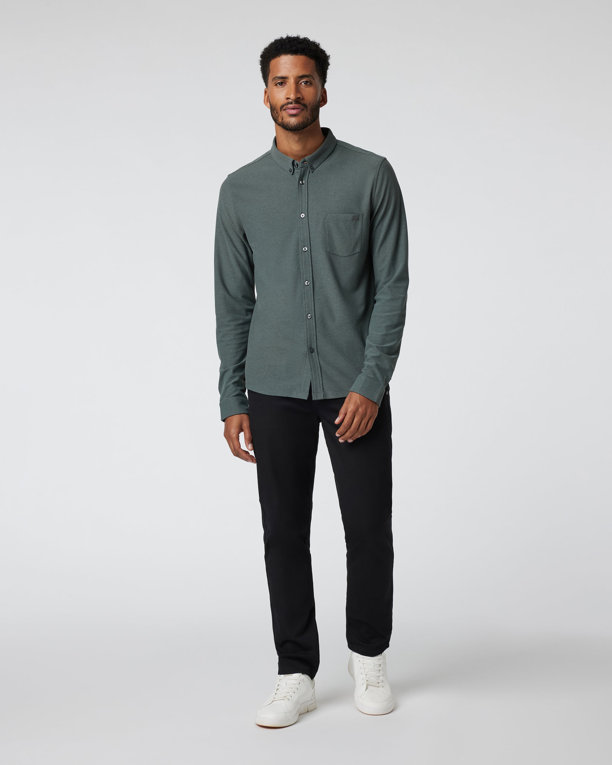 Long Sleeve Ace Button-Down | Smoked Beryl - Image 5