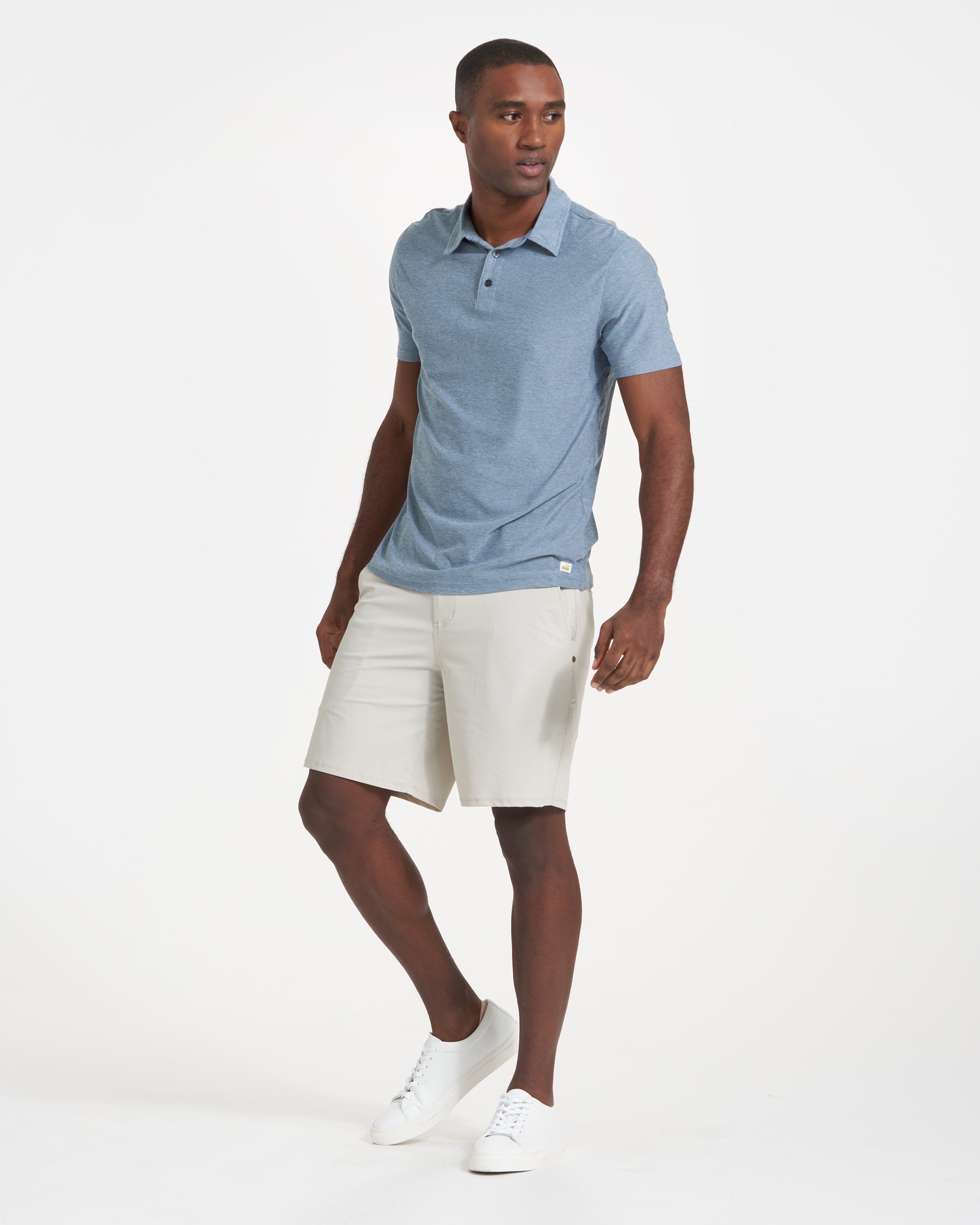 Strato Tech Polo | Cloud Heather - Image 5