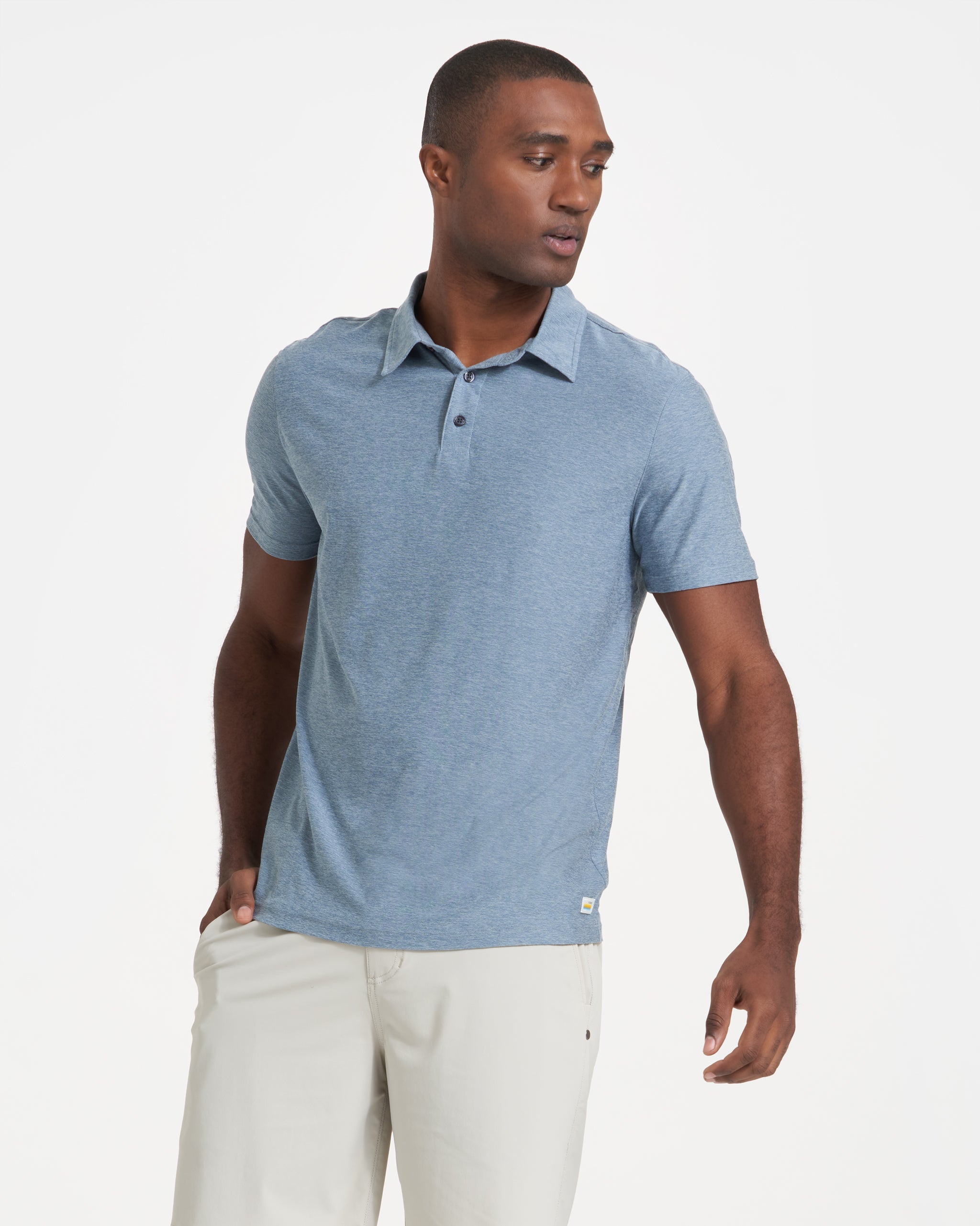 Strato Tech Polo | Cloud Heather - Image 3