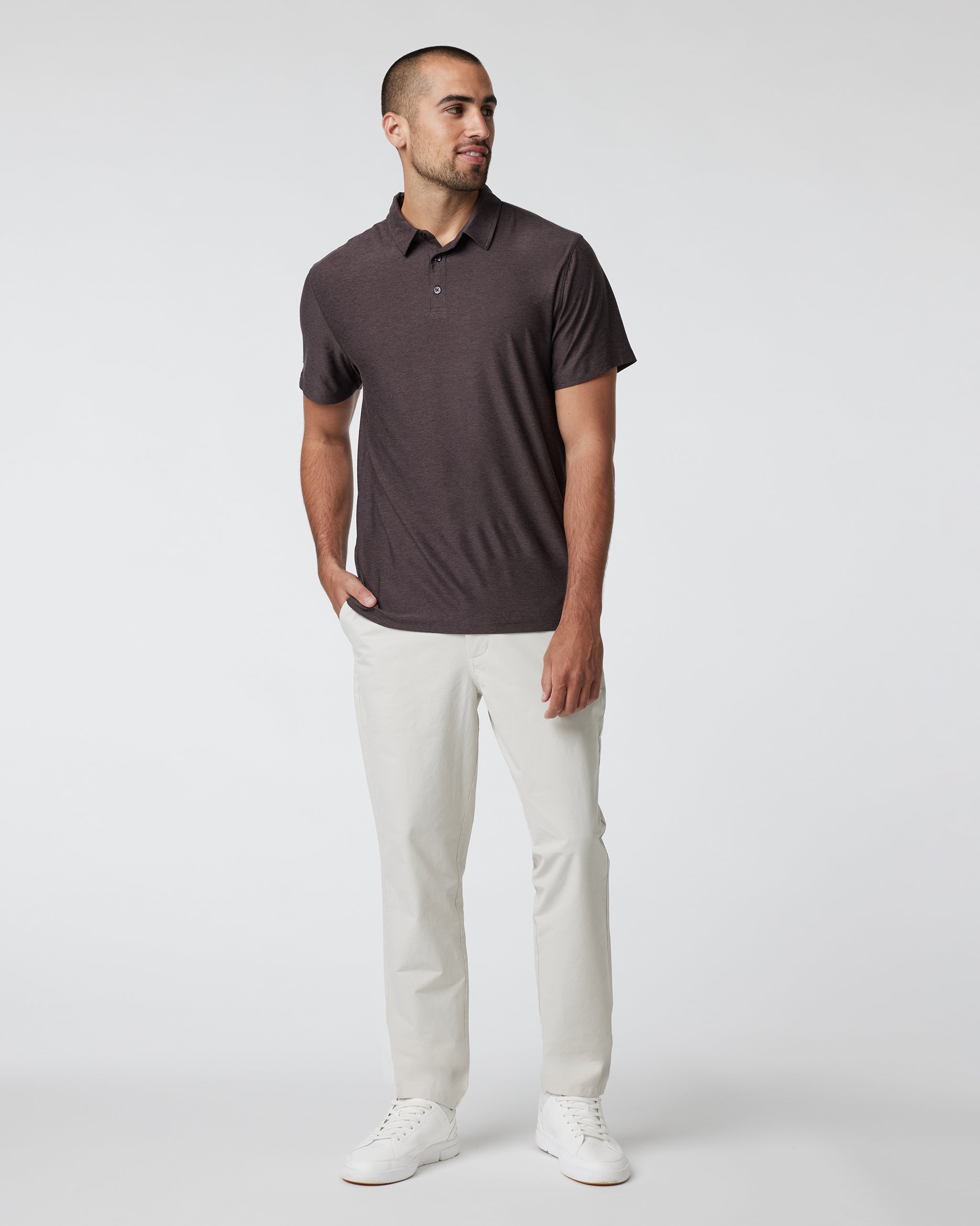 Strato Tech Polo | Sangria Heather - Image 3