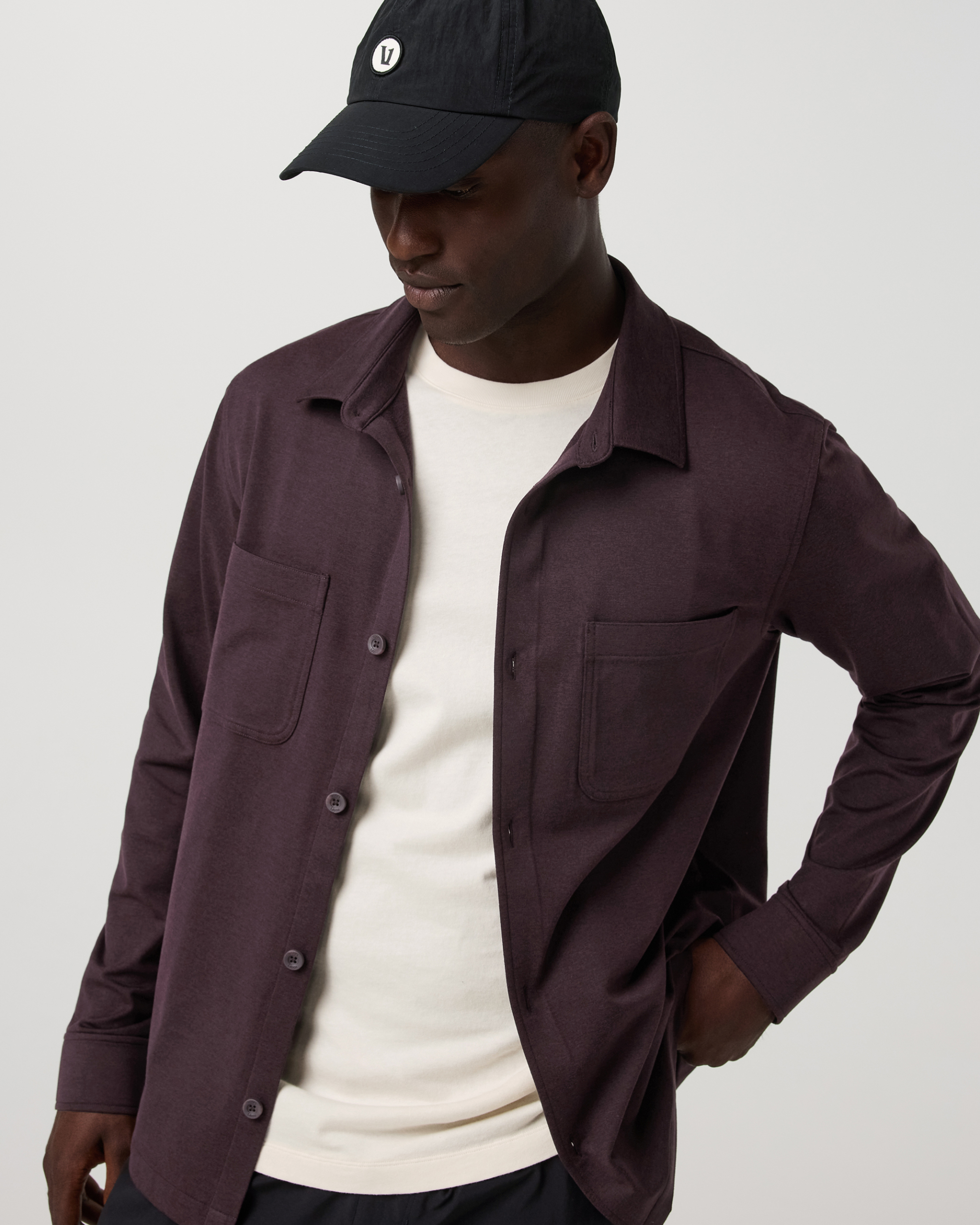 Coronado Shirt Jacket | Raisin Heather