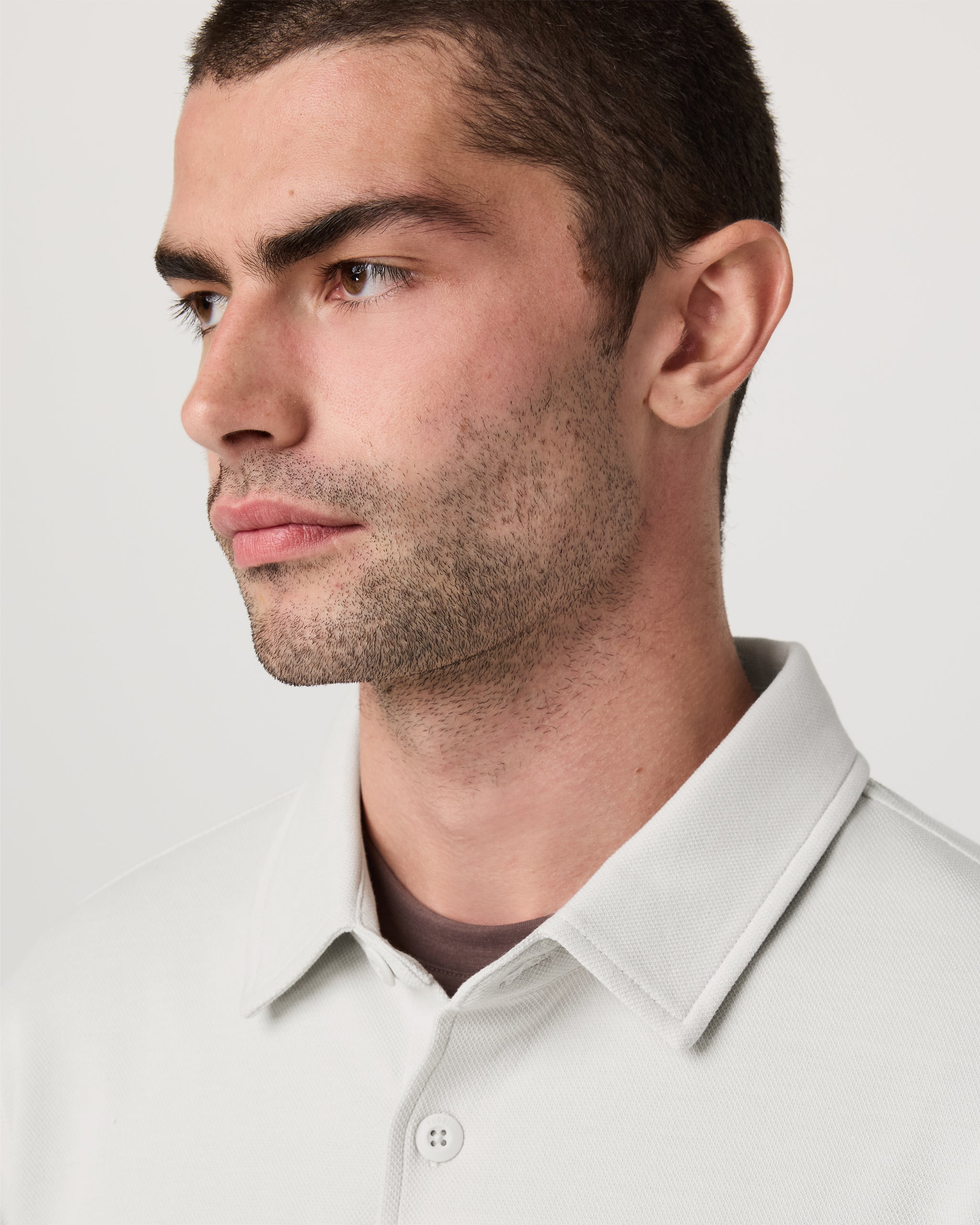 Long Sleeve Jeffreys Button Down Overshirt | Winter Grey Heather - Image 2