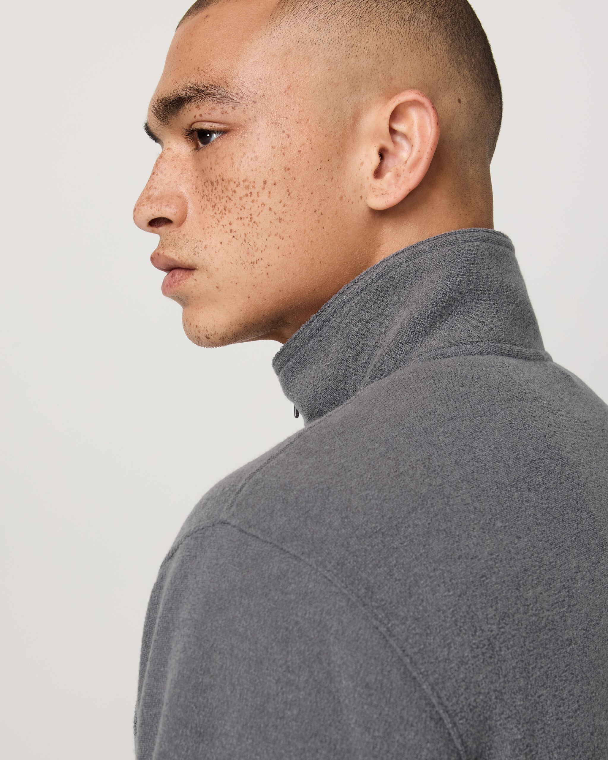Beach Fleece Half Zip | Pinecone Heather - Image 2
