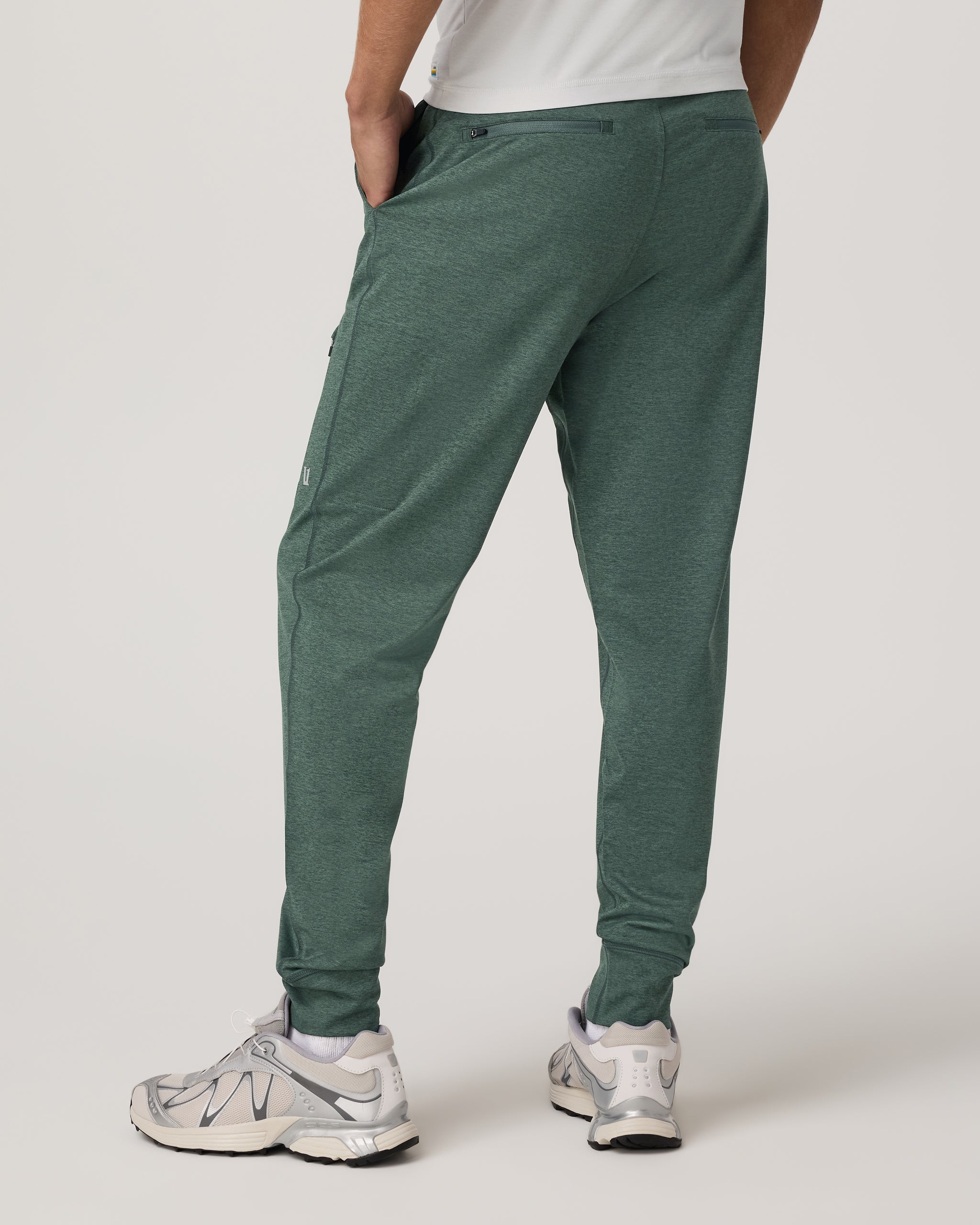 Sunday Performance Jogger - Long | Agate Green Heather - Image 3