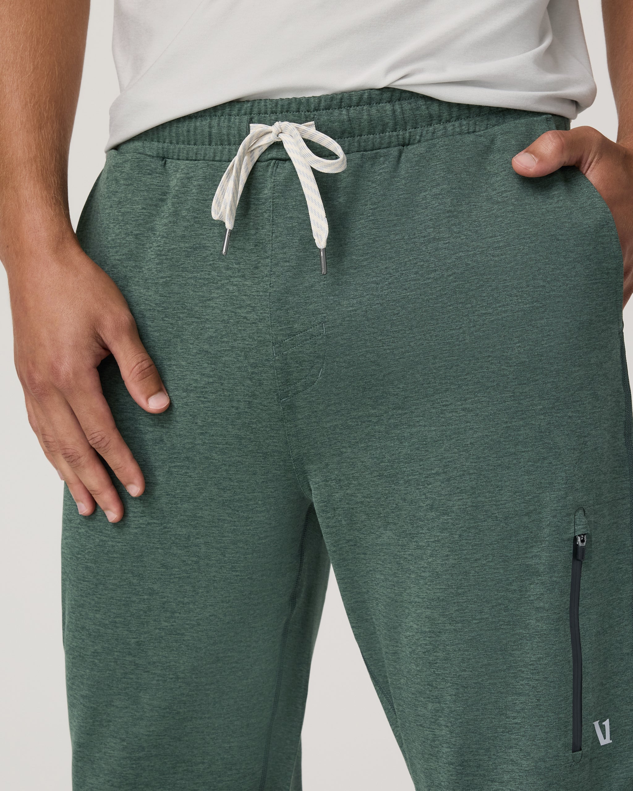 Sunday Performance Jogger - Long | Agate Green Heather - Image 2
