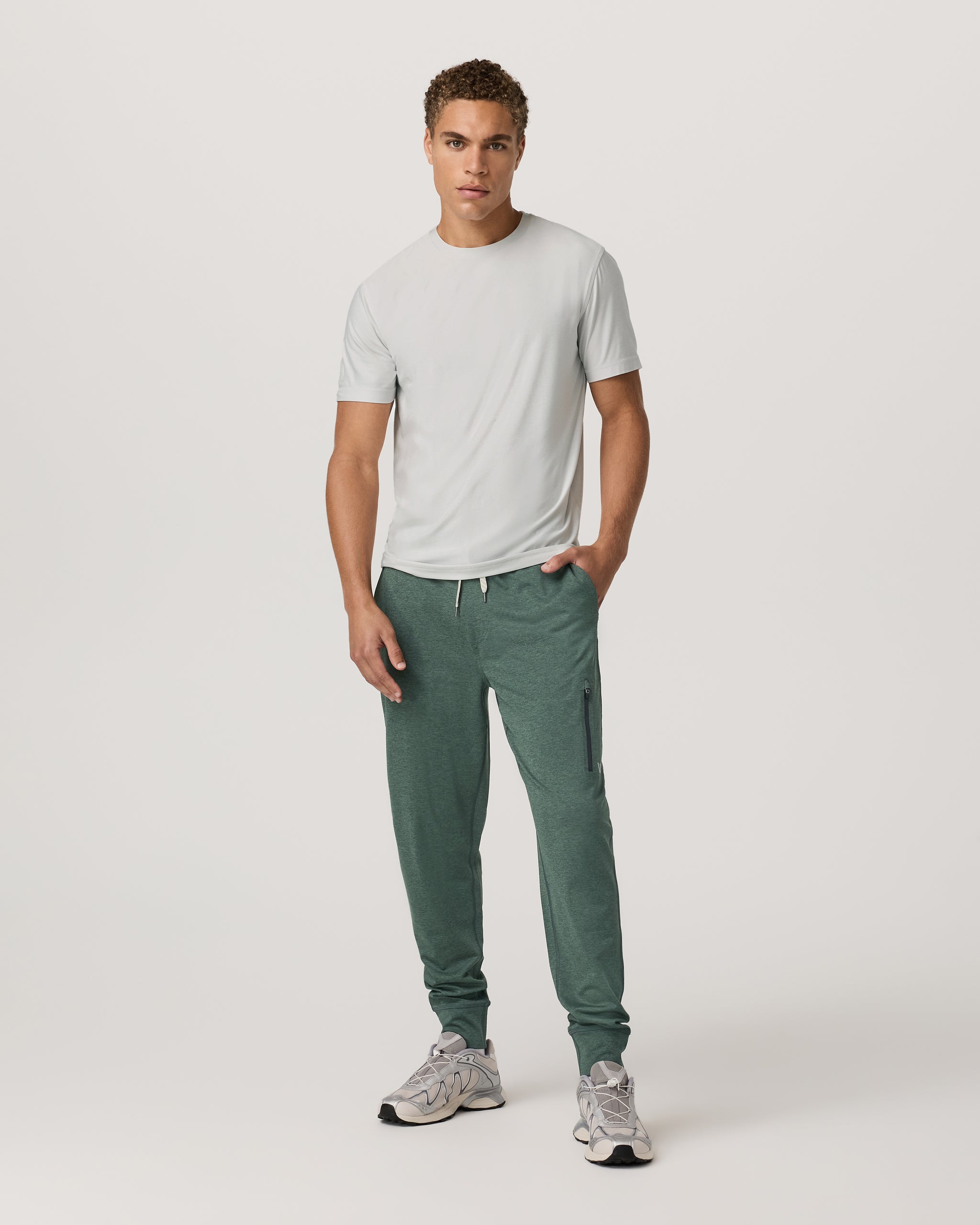 Sunday Performance Jogger - Long | Agate Green Heather - Image 4