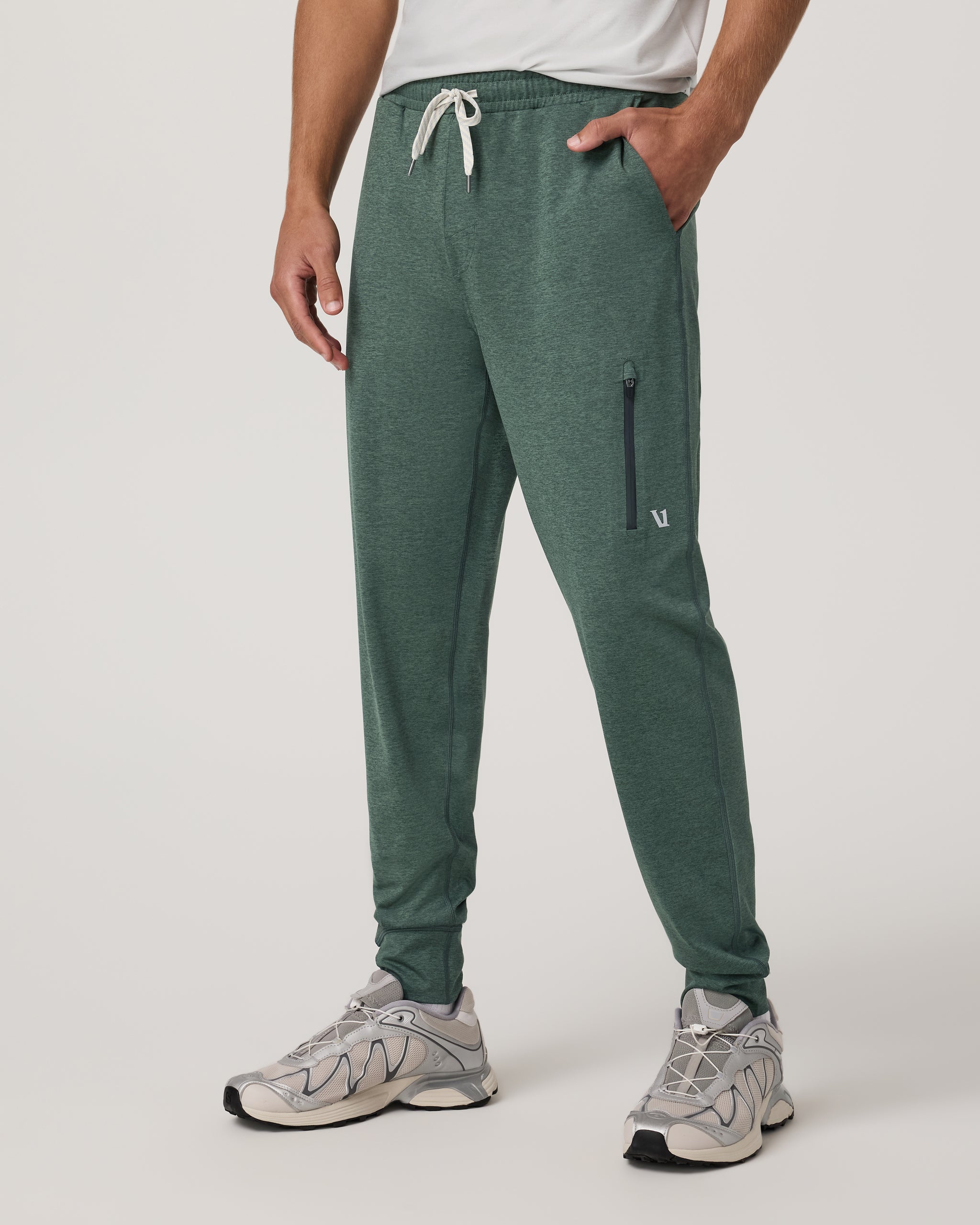 Sunday Performance Jogger - Long | Agate Green Heather - Image 5