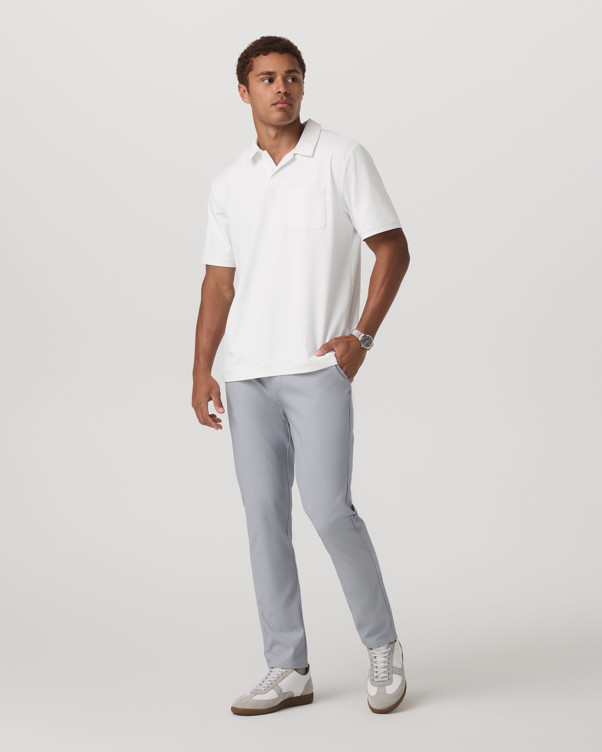Cascade Tech Chino Pant Athletic Slim Fit 32 | Heather Grey - Image 4