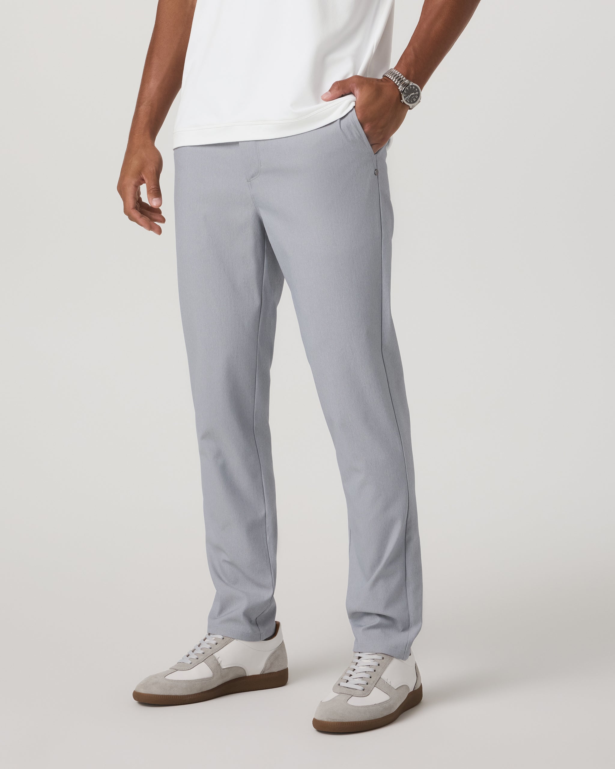 Cascade Tech Chino Pant Athletic Slim Fit 32 | Heather Grey