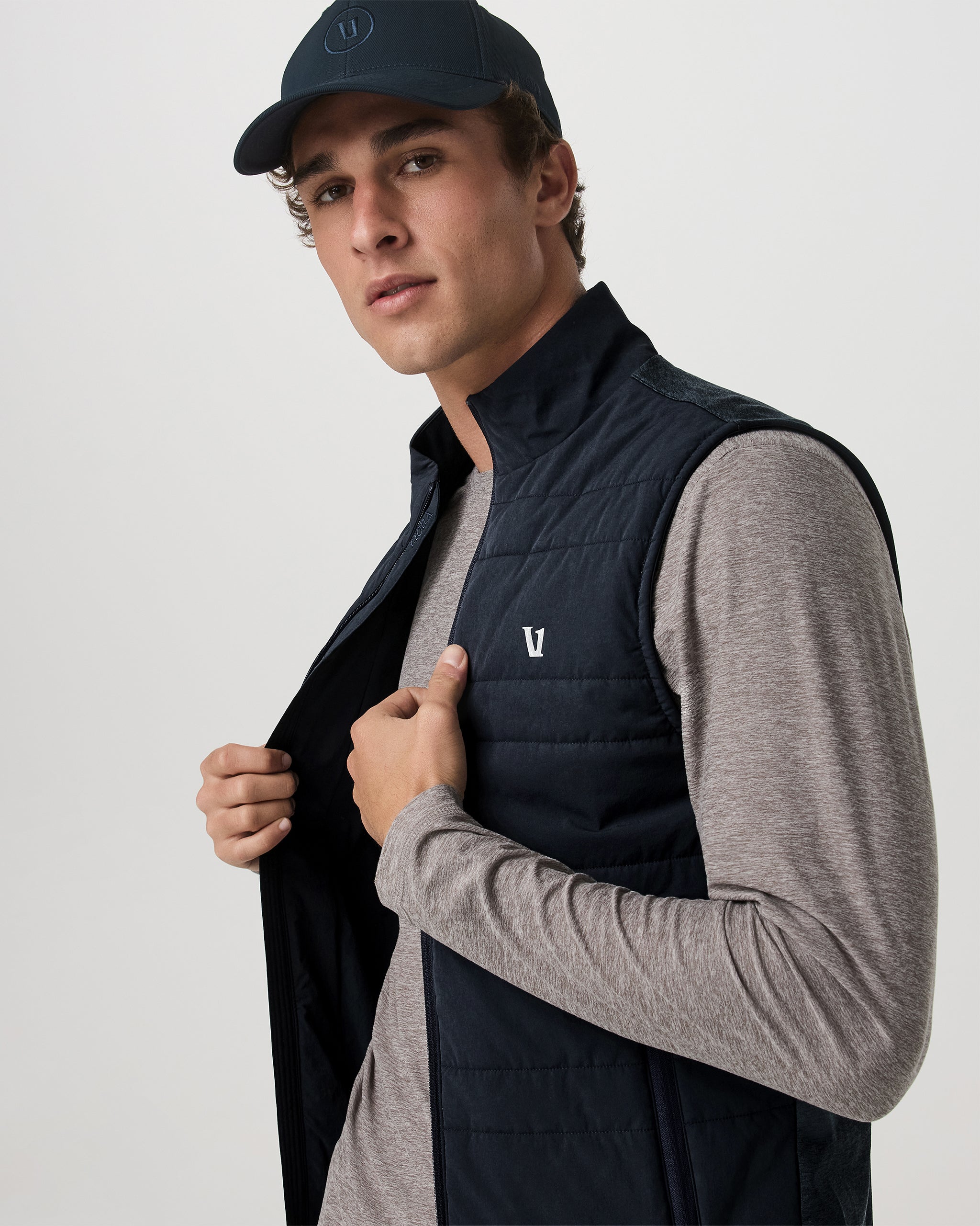 Sunday Insulated Hybrid Vest | Ink Heather