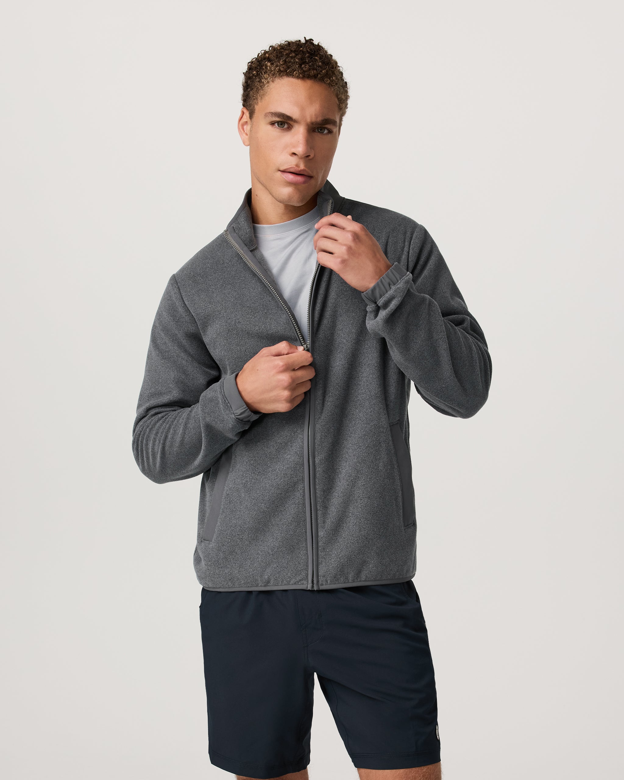 Aspen Full Zip Jacket | Heather Grey - Image 5