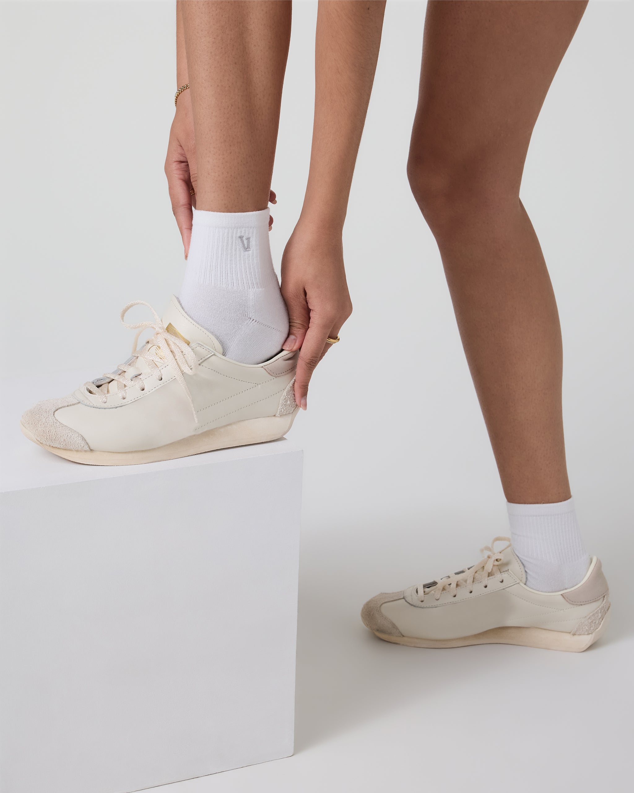 Quarter Crew V1 Sock | White (OLD) - Image 2