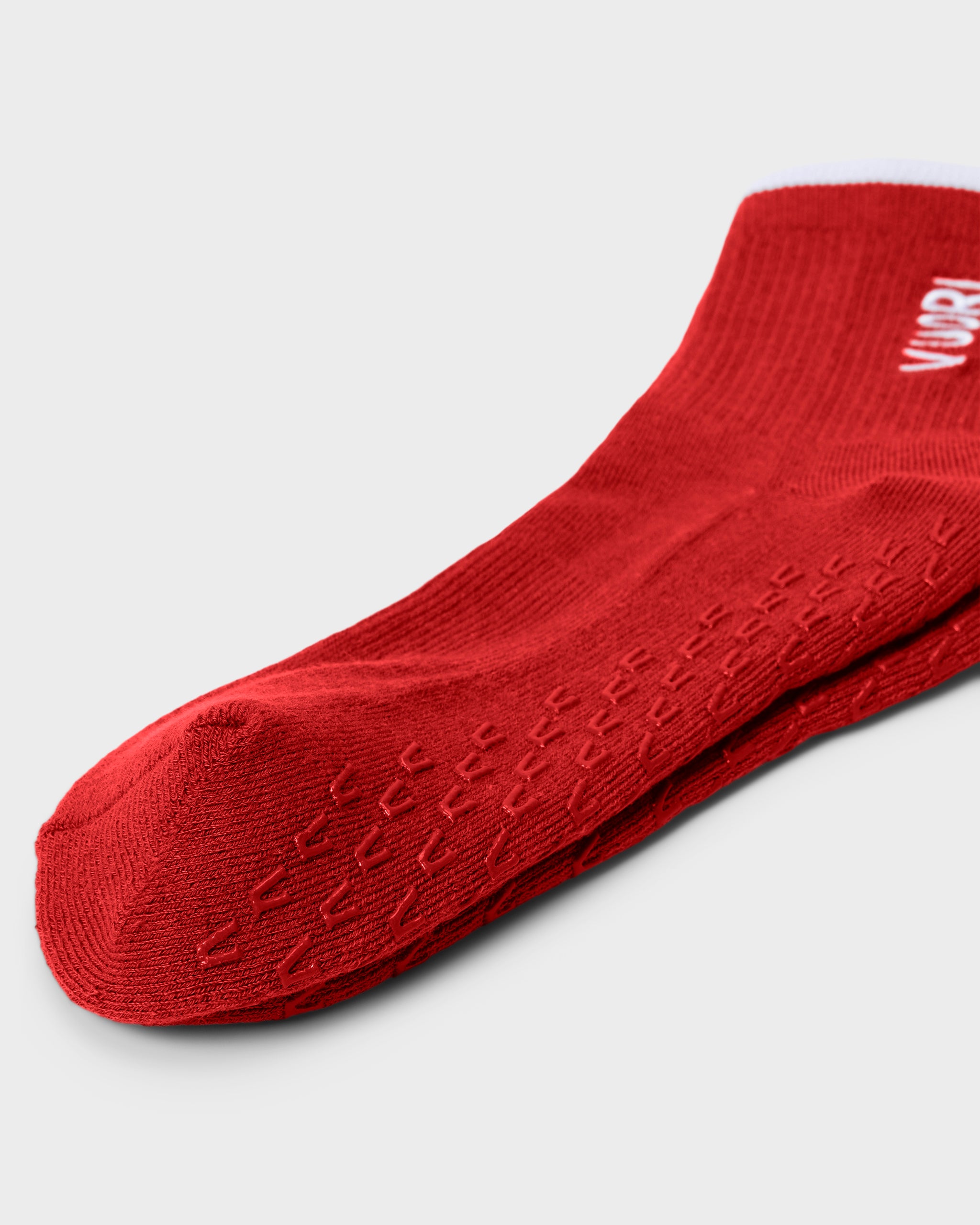 Half Crew Gripper Sock | Cherry - Image 2