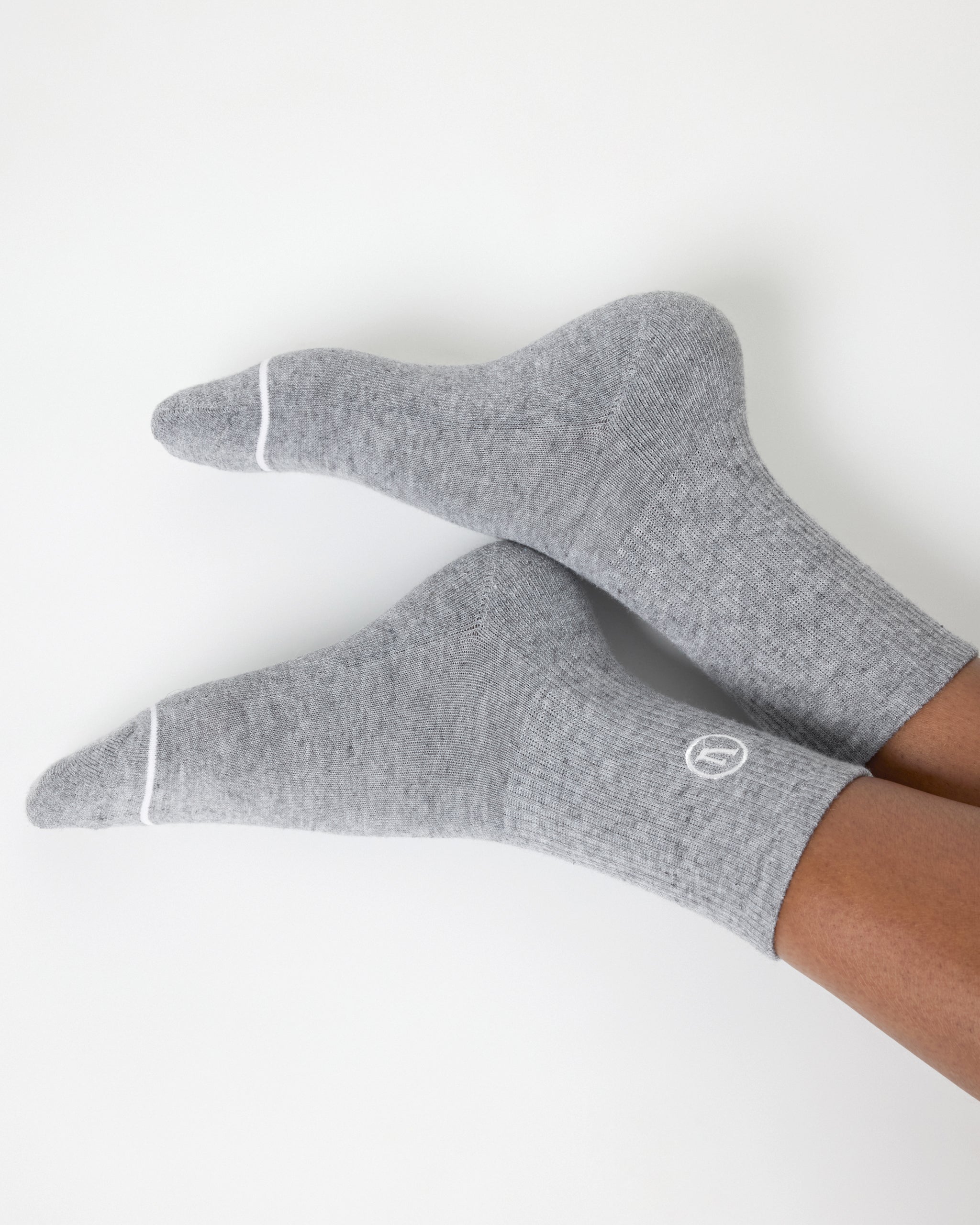 Half Crew Sock 2.0 | Light Heather Grey - Image 2