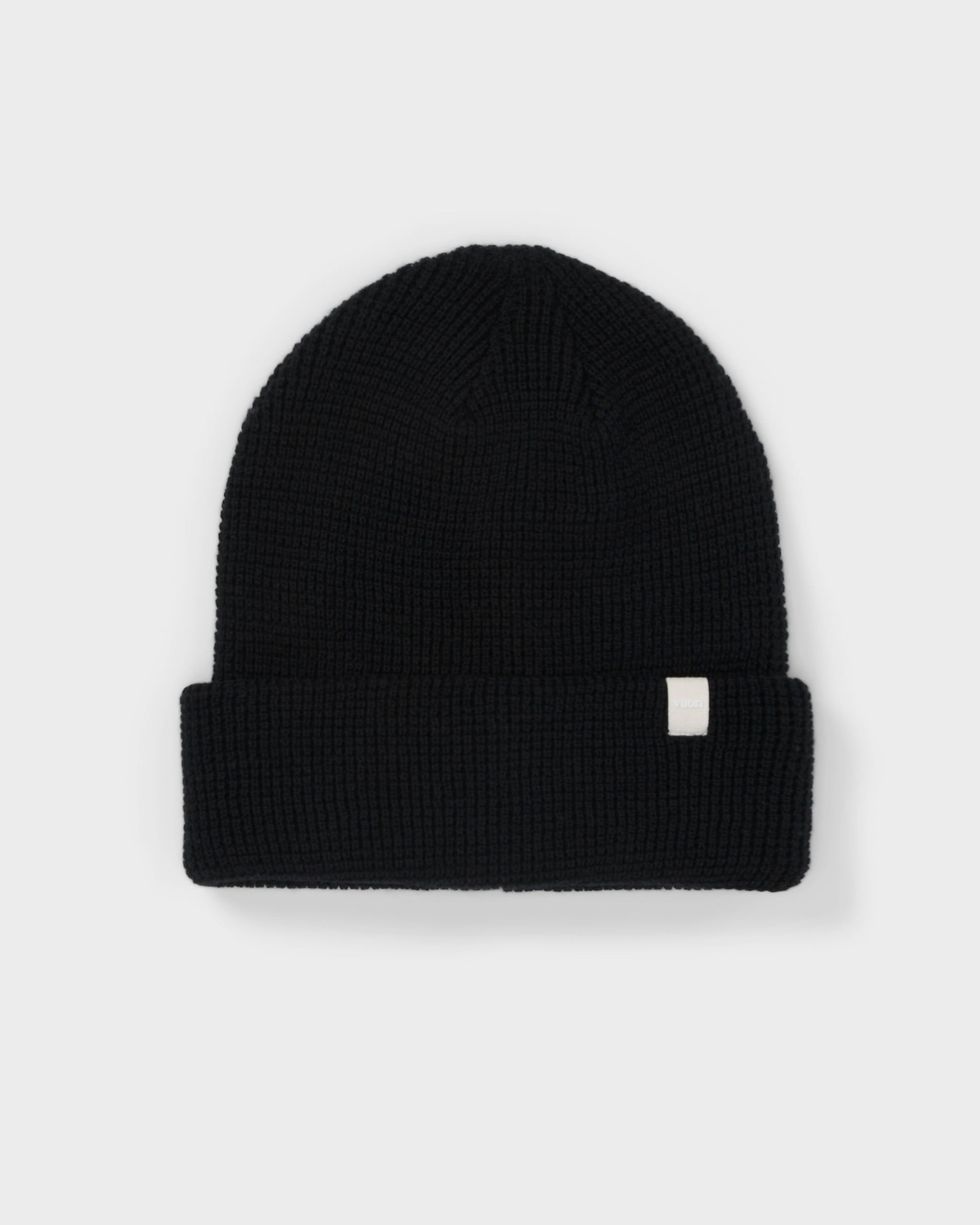 Alpine Waffle Beanie | Black