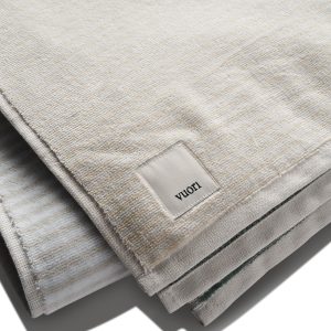 Wave Stripe Beach Towel | Oyster Wave Stripe